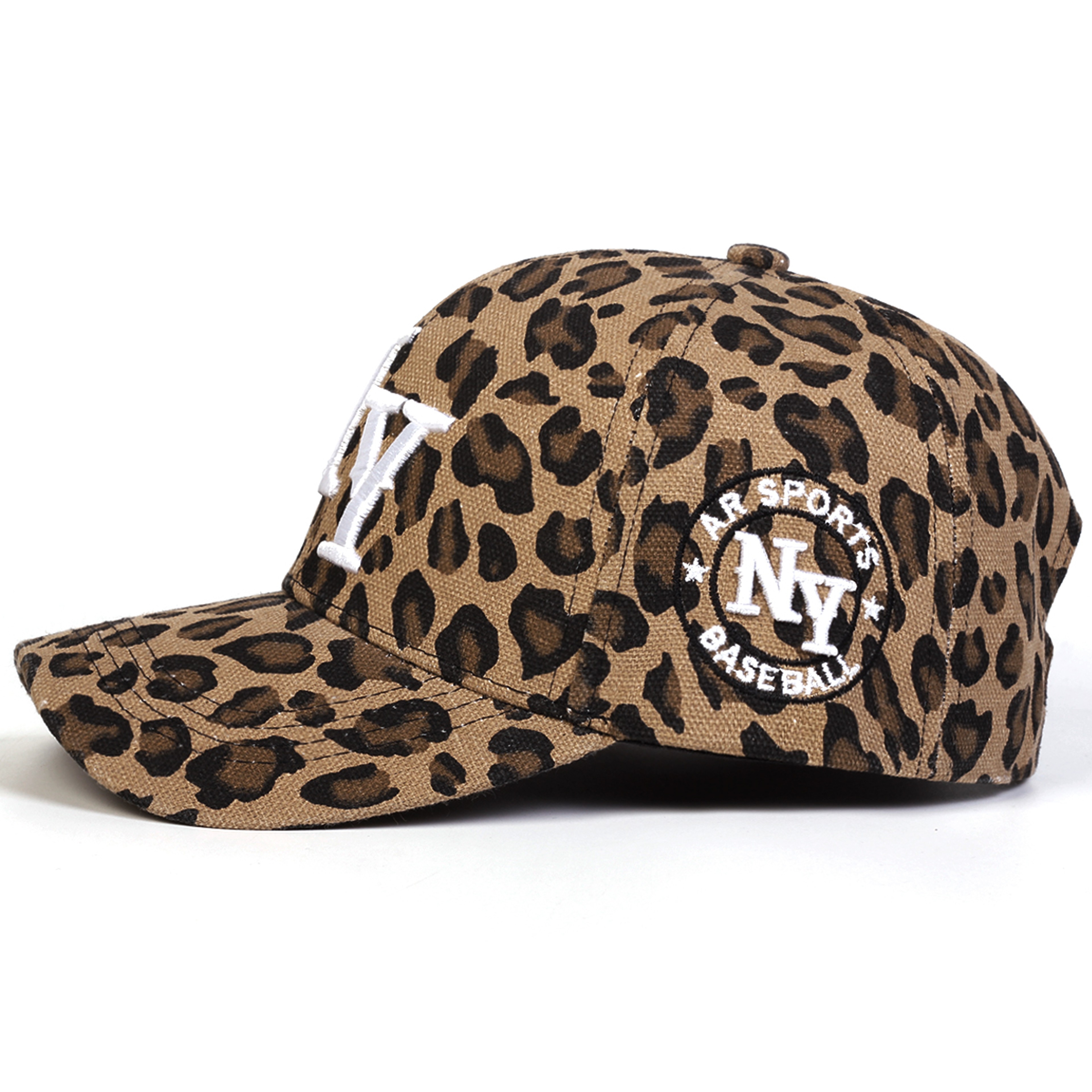 Adjustable Unisex Leopard Print Baseball Cap with Letter Embroidery, Casual Trucker Hat for Spring Autumn Outdoor Wear – view 4