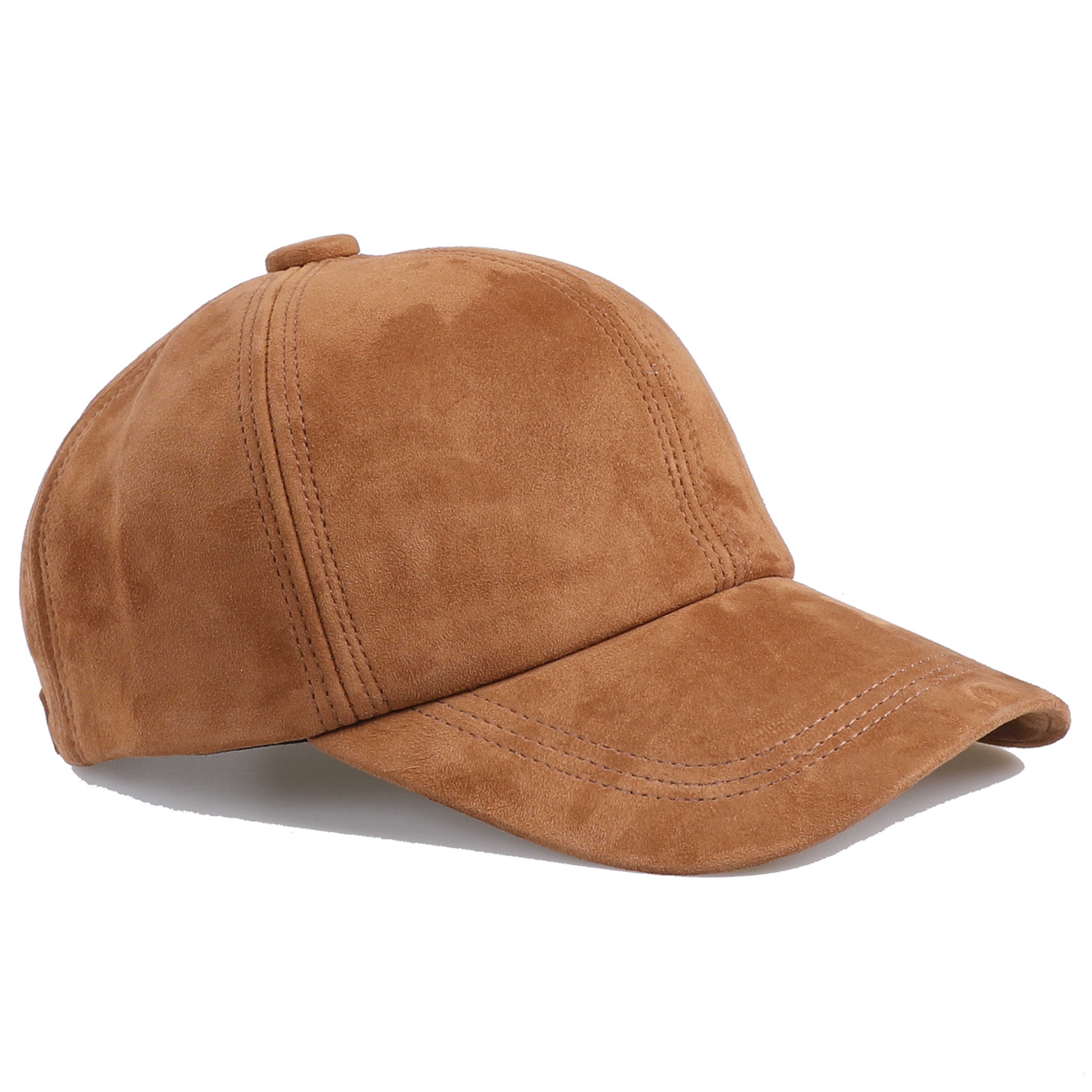Genuine Suede Leather Baseball Cap for Men Women, Adjustable Buckle Back Unisex Hat, Premium Real Leather Sports Cap – view 1