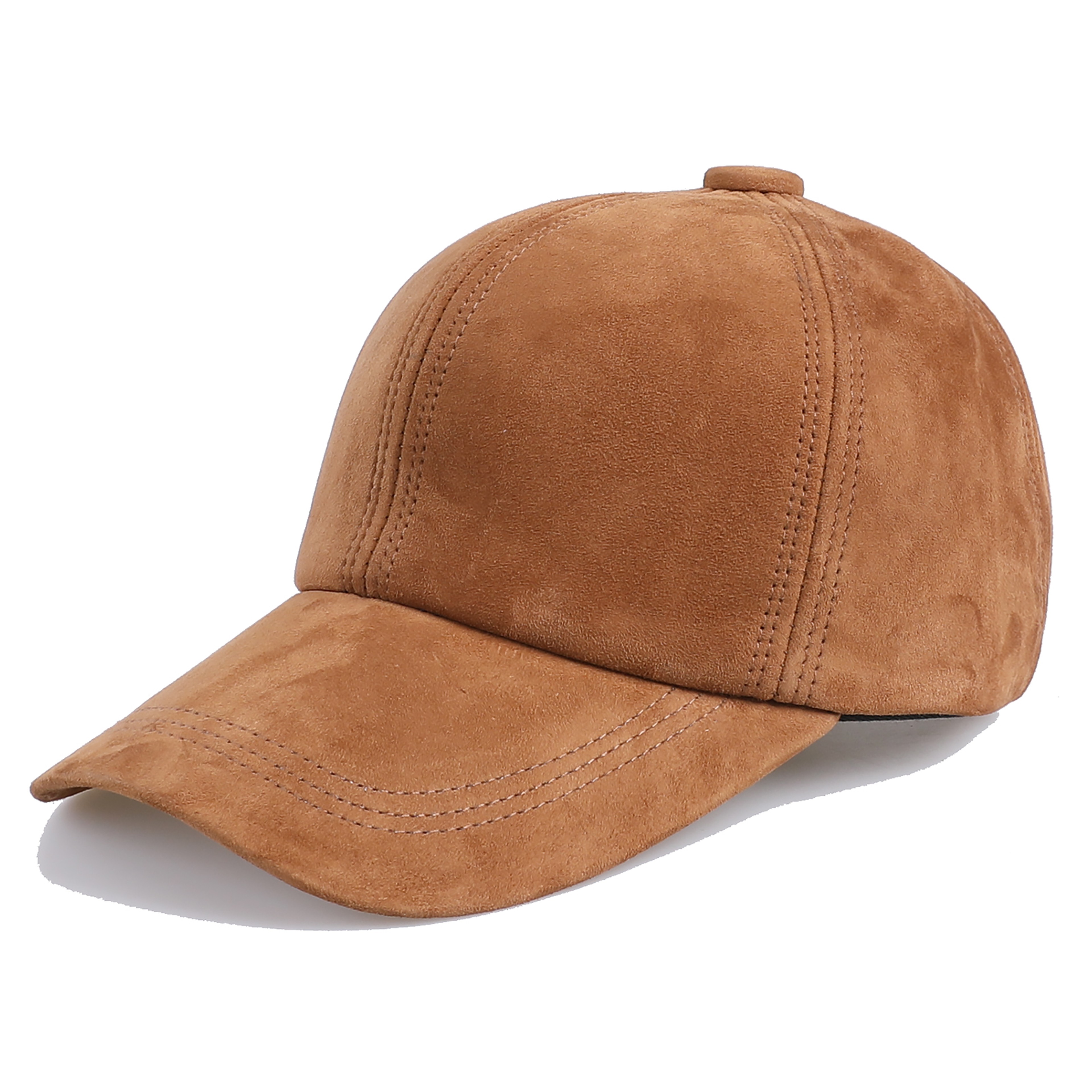 Genuine Suede Leather Baseball Cap for Men Women, Adjustable Buckle Back Unisex Hat, Premium Real Leather Sports Cap – view 4