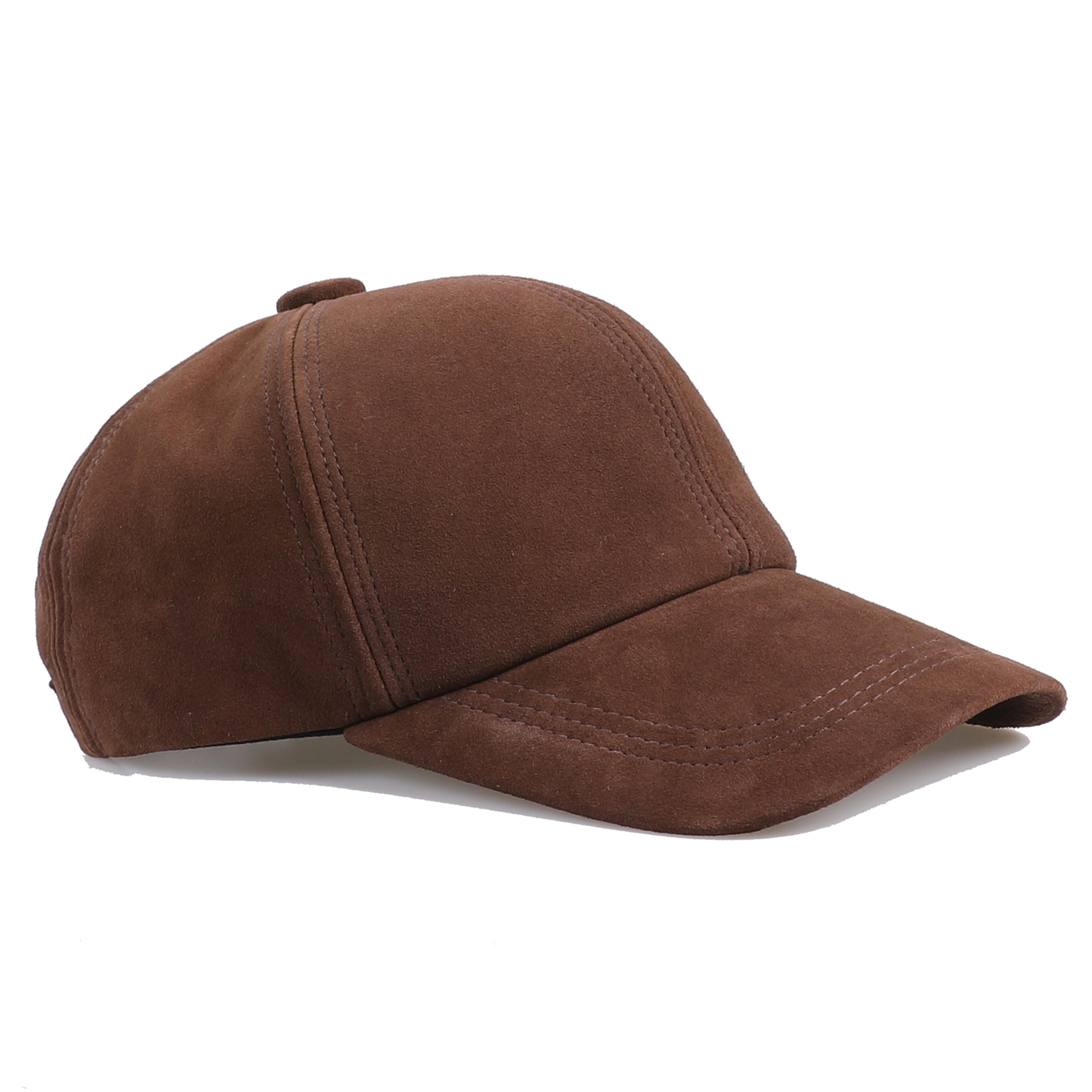 Genuine Suede Leather Baseball Cap for Men Women, Adjustable Buckle Back Unisex Hat, Premium Real Leather Sports Cap – view 9