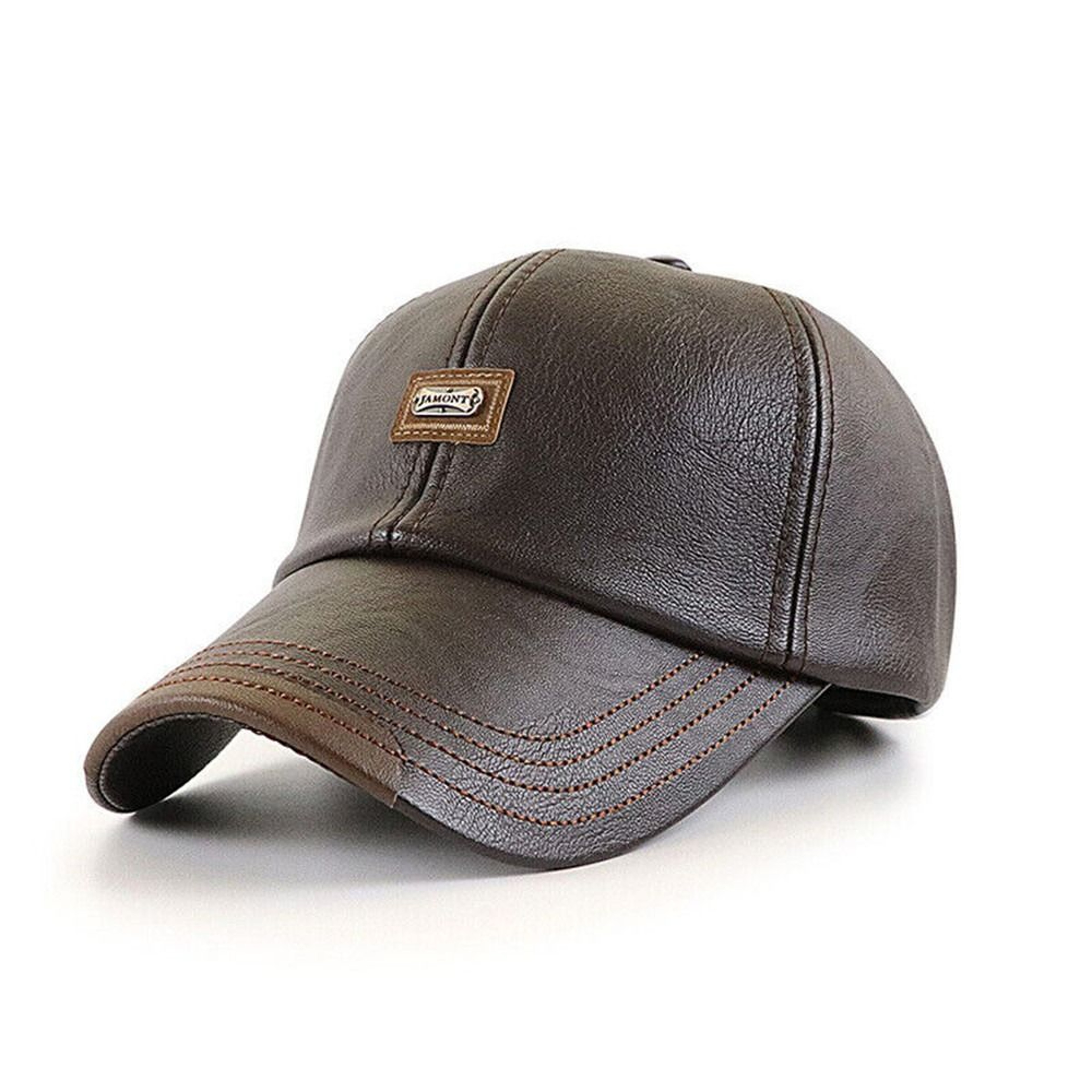 Fashion Casual Men Hats Baseball Caps Leather Outing Cap, Adjustable Winter Warm Hat for Everyday Wear – view 9