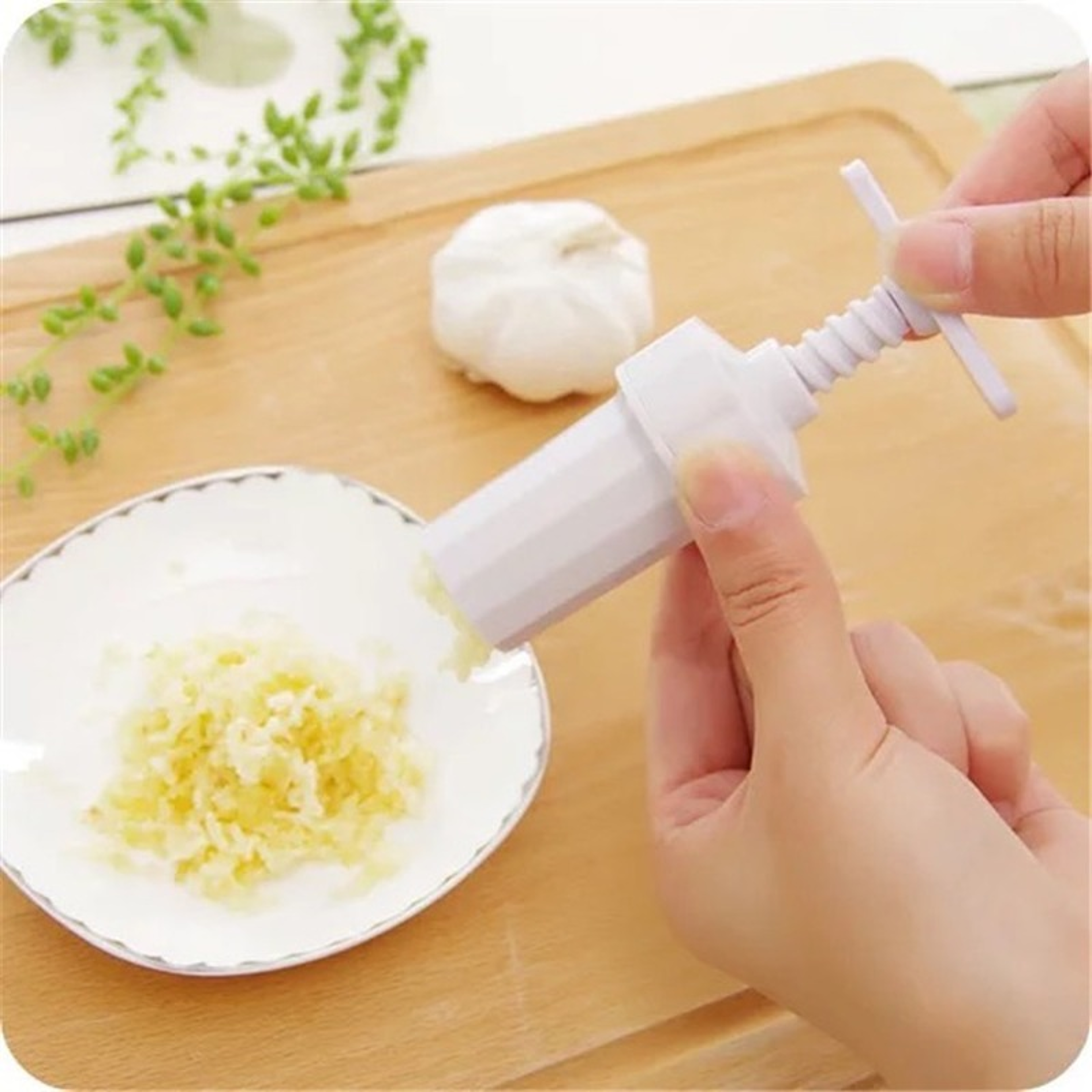 Manual Kitchen Ginger Garlic Crusher Press, Twist Cutter Cooking Tool, Plastic Garlic Presses and Kitchen Blender – view 3