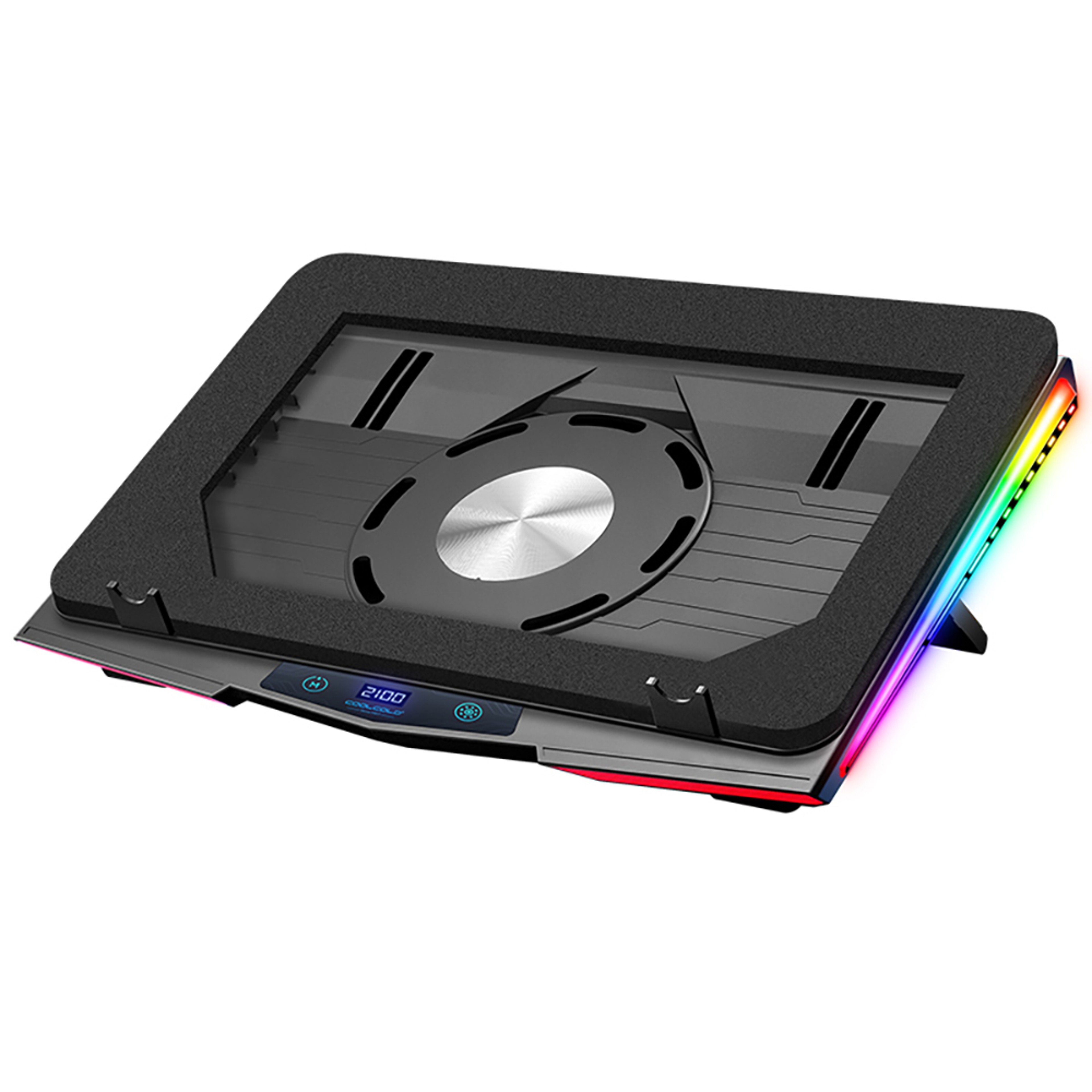 Air Compression RGB Laptop Cooling Pad, Ultra Quiet USB Cooler, Adjustable Stand, Fast Heat Dissipation for Gaming – view 7