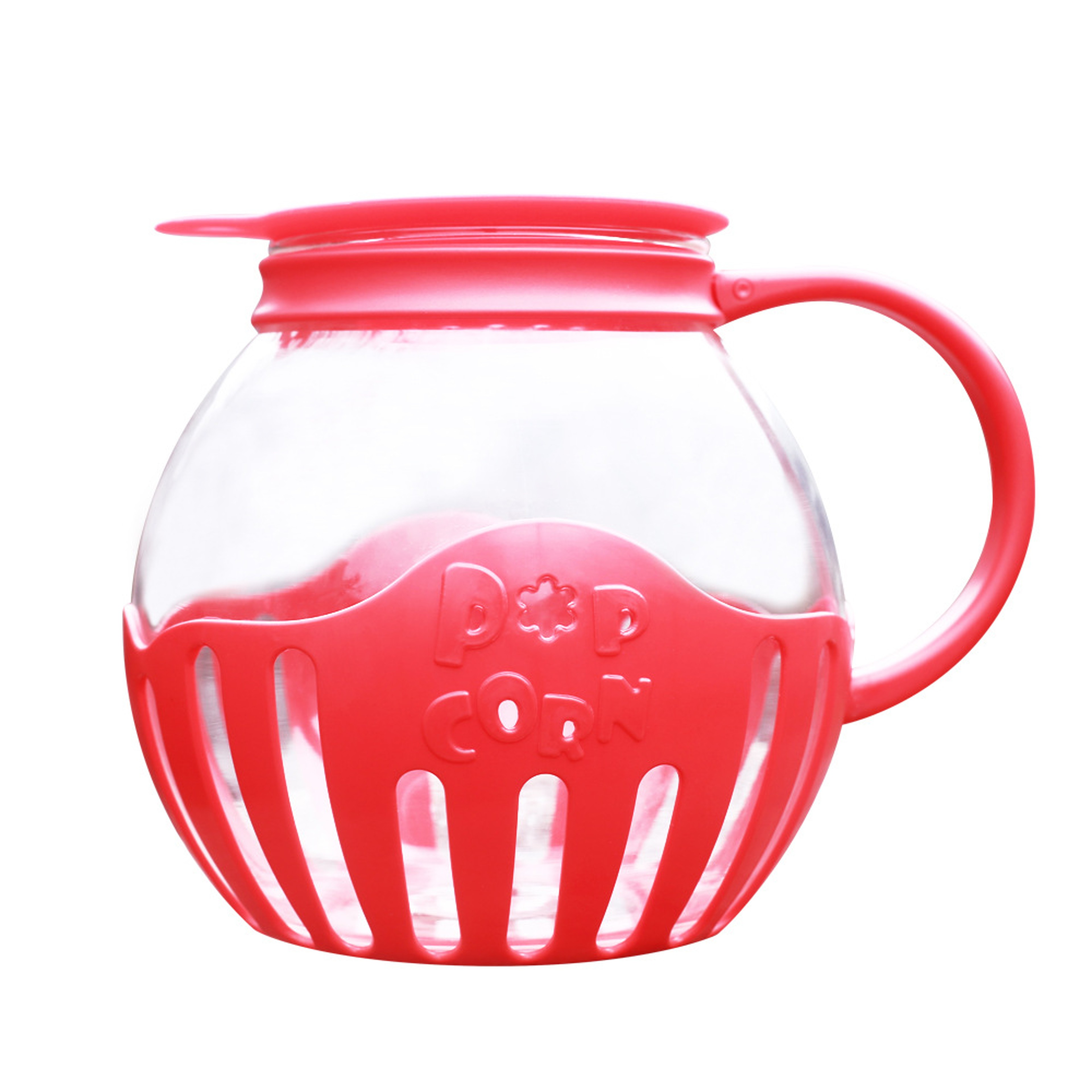 Microwave Popcorn Popper Glass Popcorn Maker With Silicone Lid Temperature Safe Borosilicate Glass  6