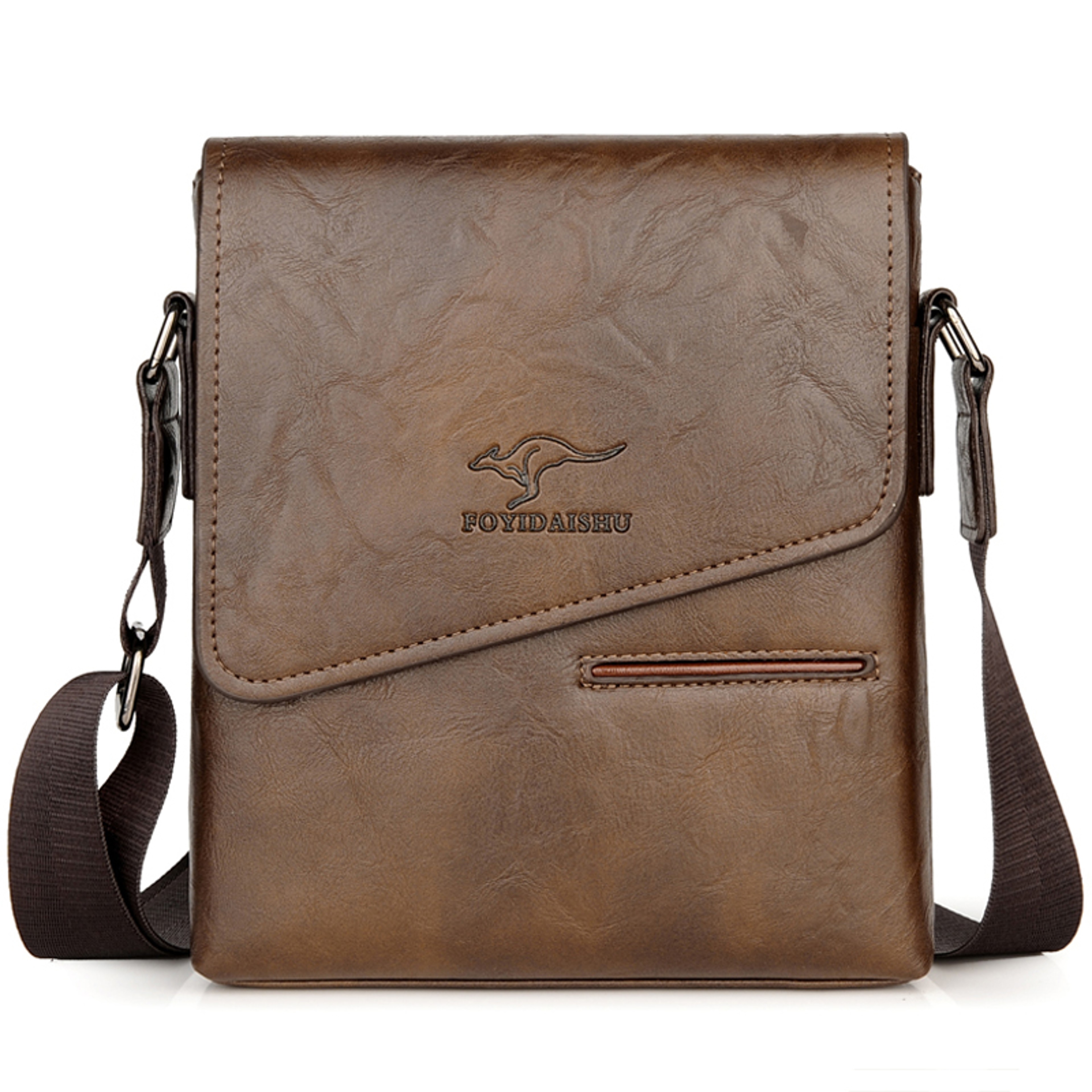 Men's Crossbody Bag Small Leather Shoulder Bag, Business & Casual Luxury Messenger Bag for Men with Tablet Compartment – view 2