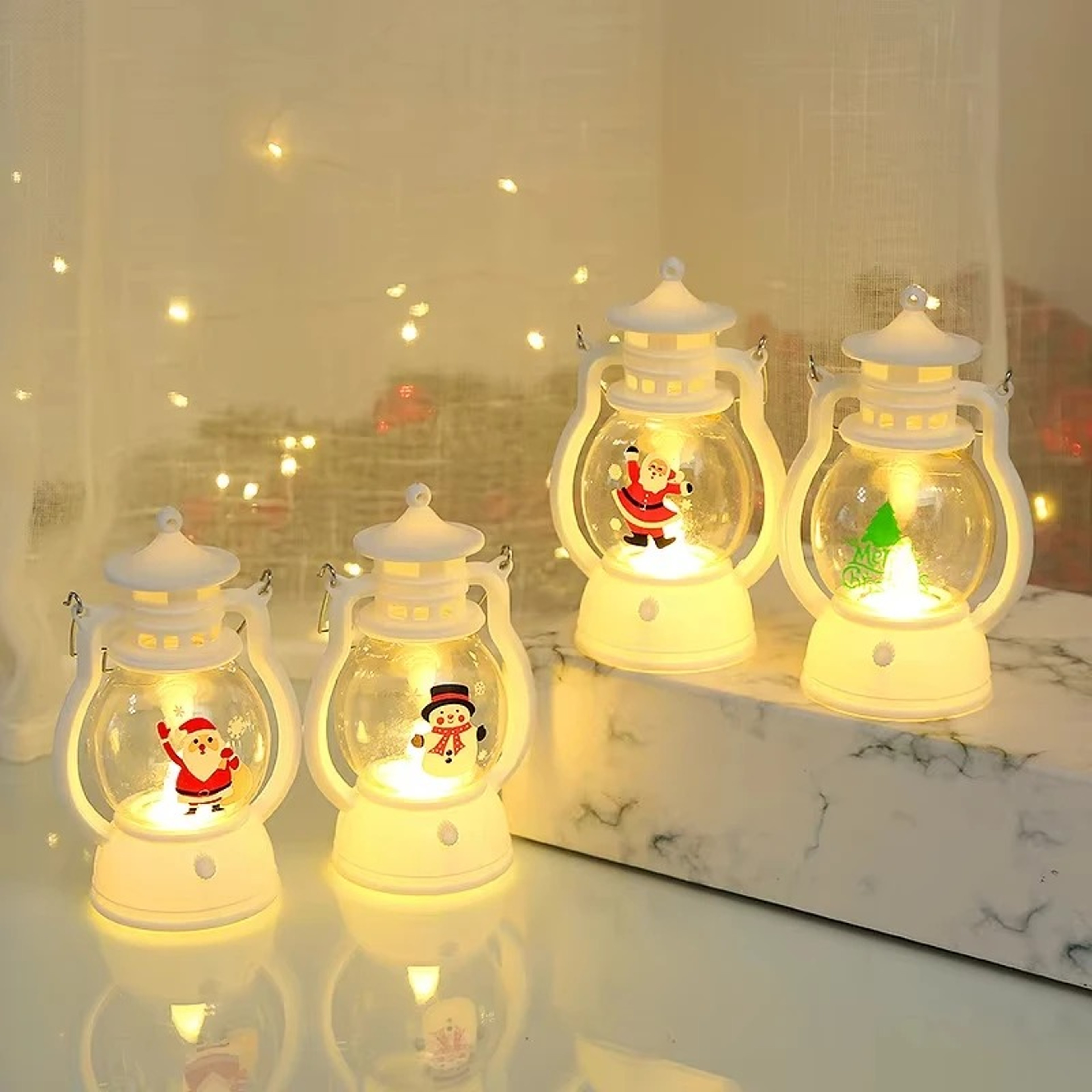 Santa Claus Merry Christmas Decorations LED Lantern Light Christmas Ornaments Home Xmas Decor 1