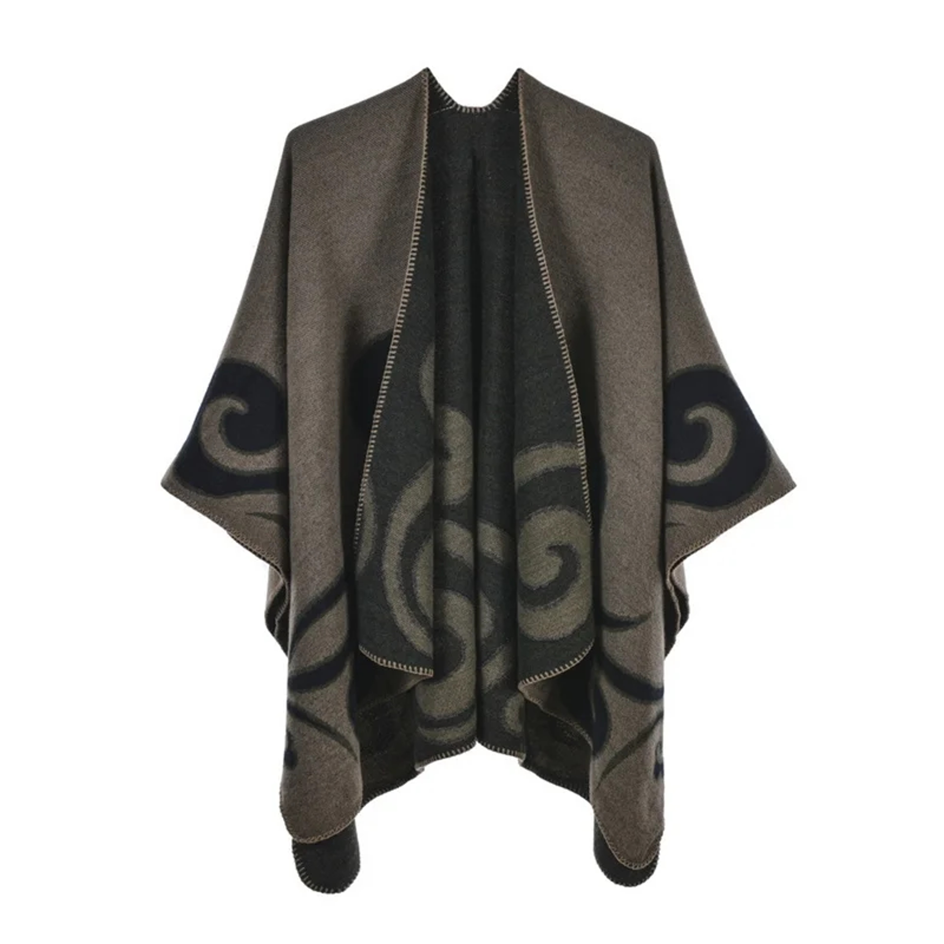 Winter Fashion Poncho Women, Imitation Cashmere Capes, Warm Shawls Wraps – view 25