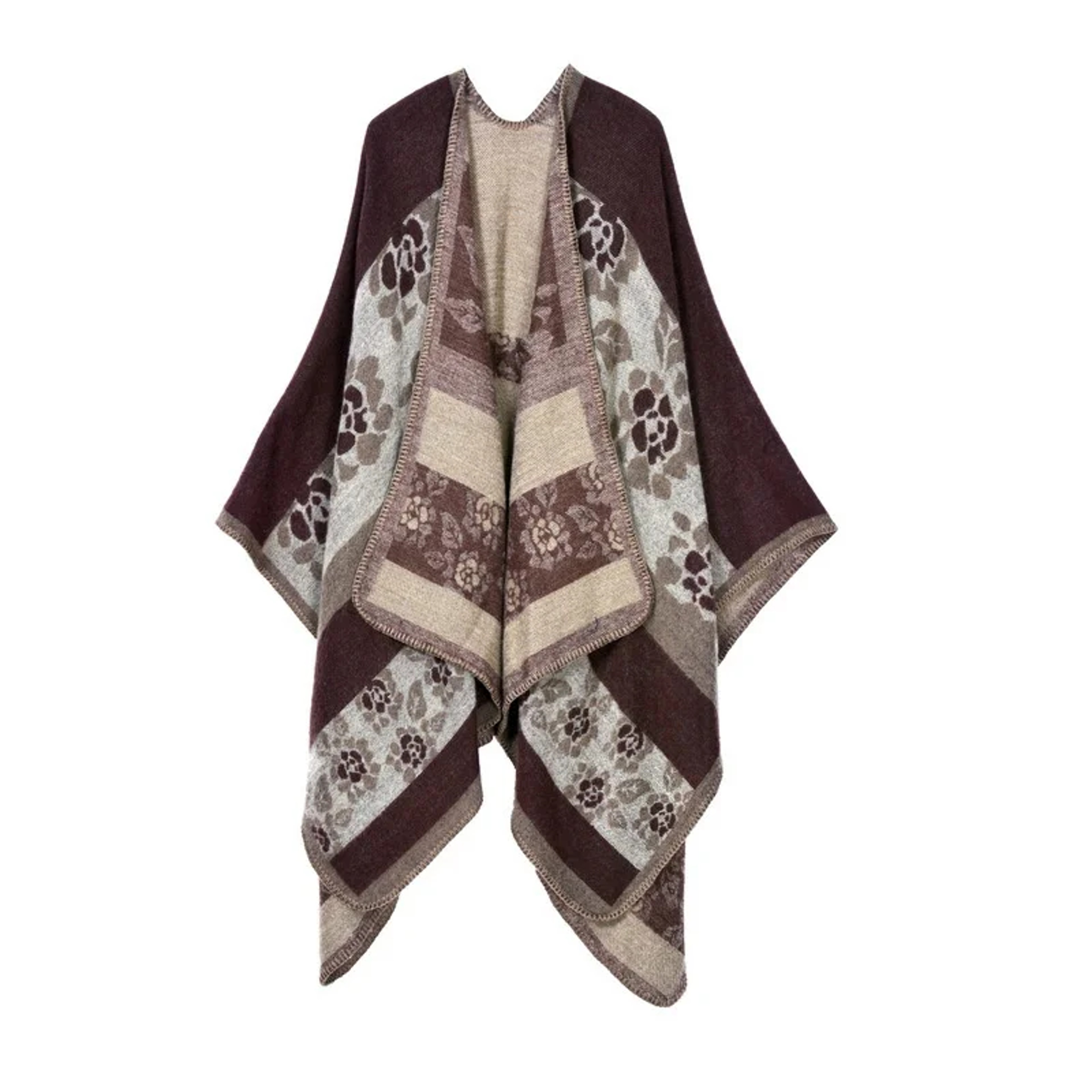 Winter Fashion Poncho Women, Imitation Cashmere Capes, Warm Shawls Wraps – view 41