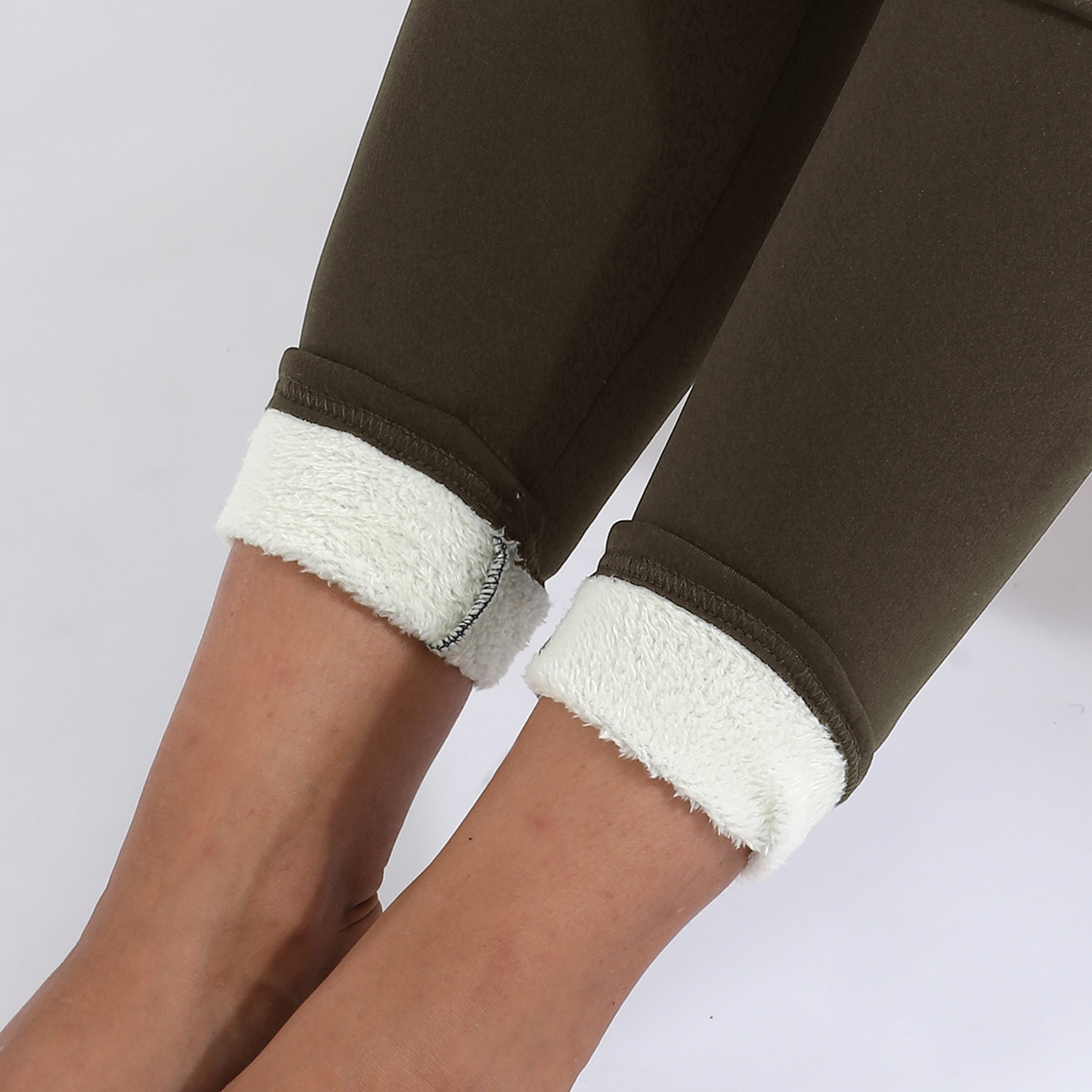 Women Winter Warm Leggings, High Waist Velvet Stretch Pants, Thick Casual Plus Size Leggings – view 5