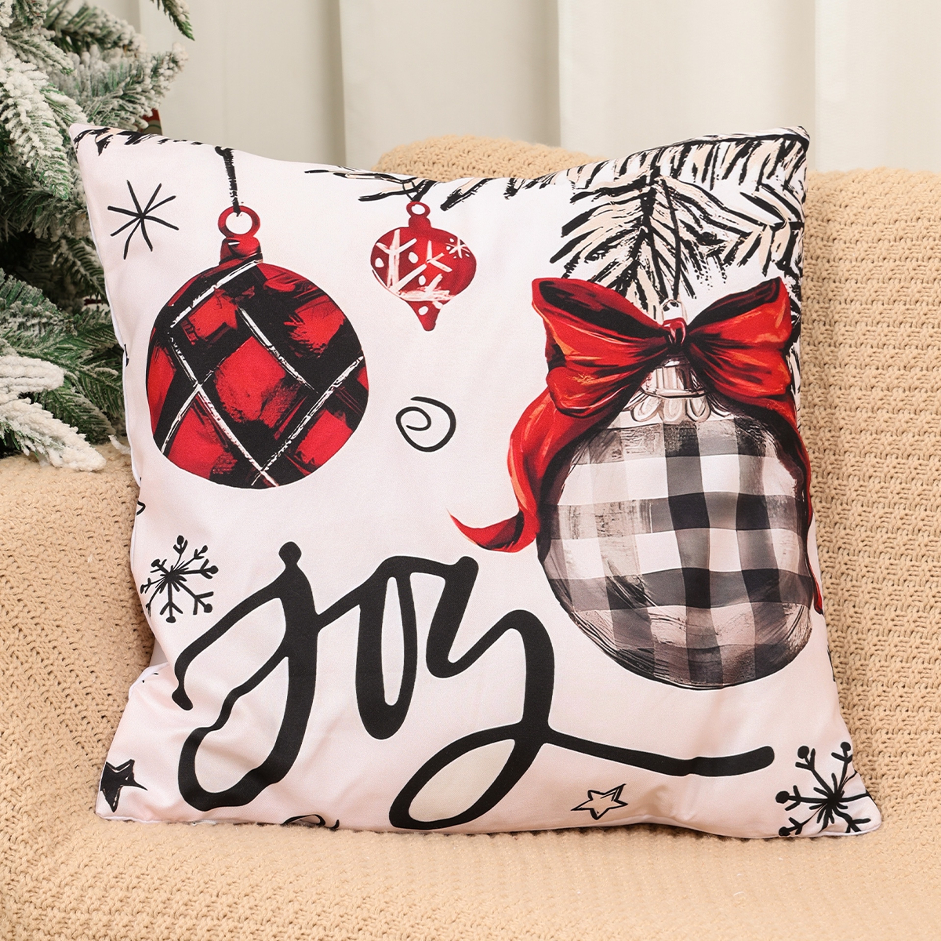 Home Decorations Christmas Ornament Pillow Case, Merry Christmas Cushion Cover, New Year Gifts, Navidad Gifts – view 6