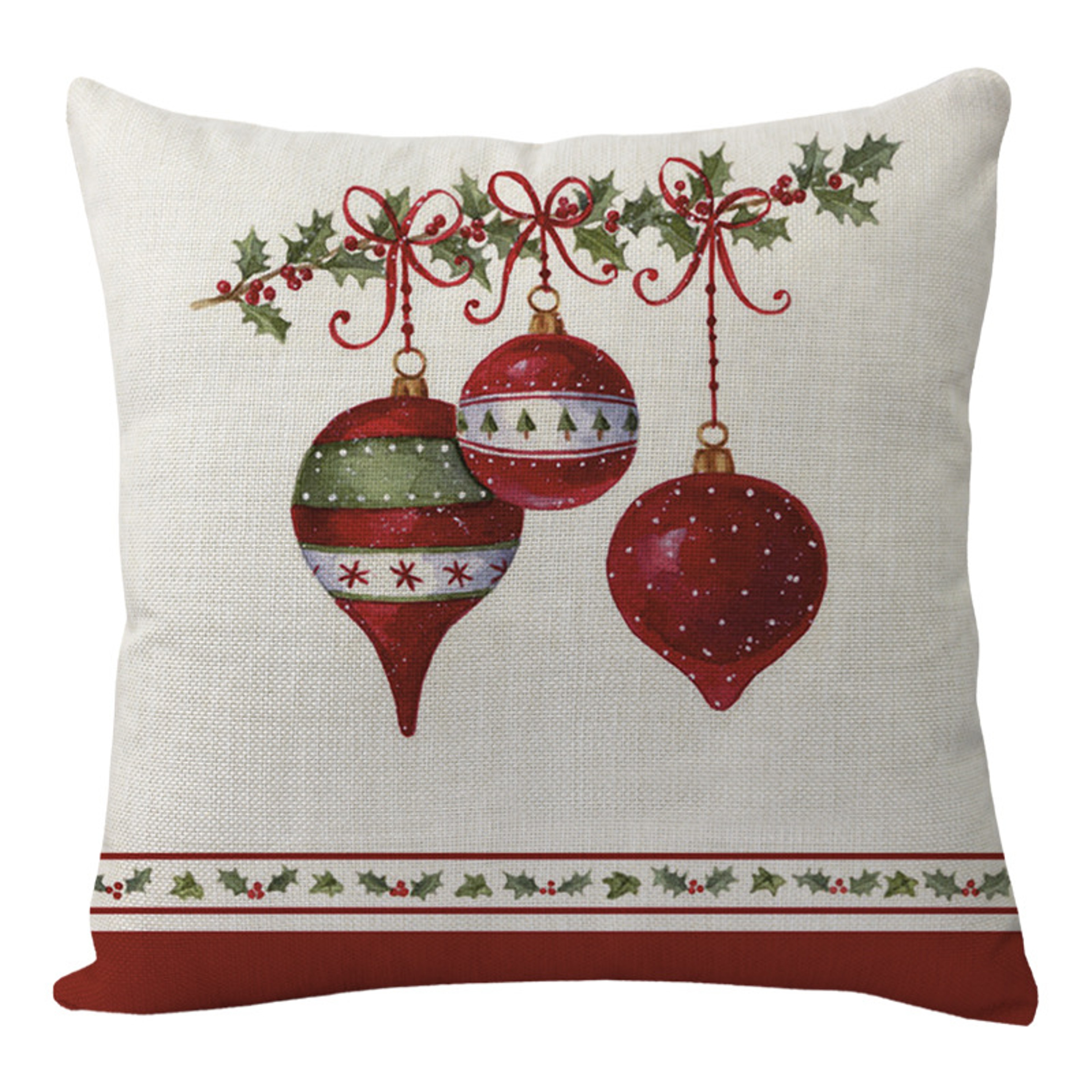 Linen Merry Christmas Pillow Cover Throw Pillowcase Winter Christmas Decorations for Home Tree Deer Sofa Cushion Cover – view 10