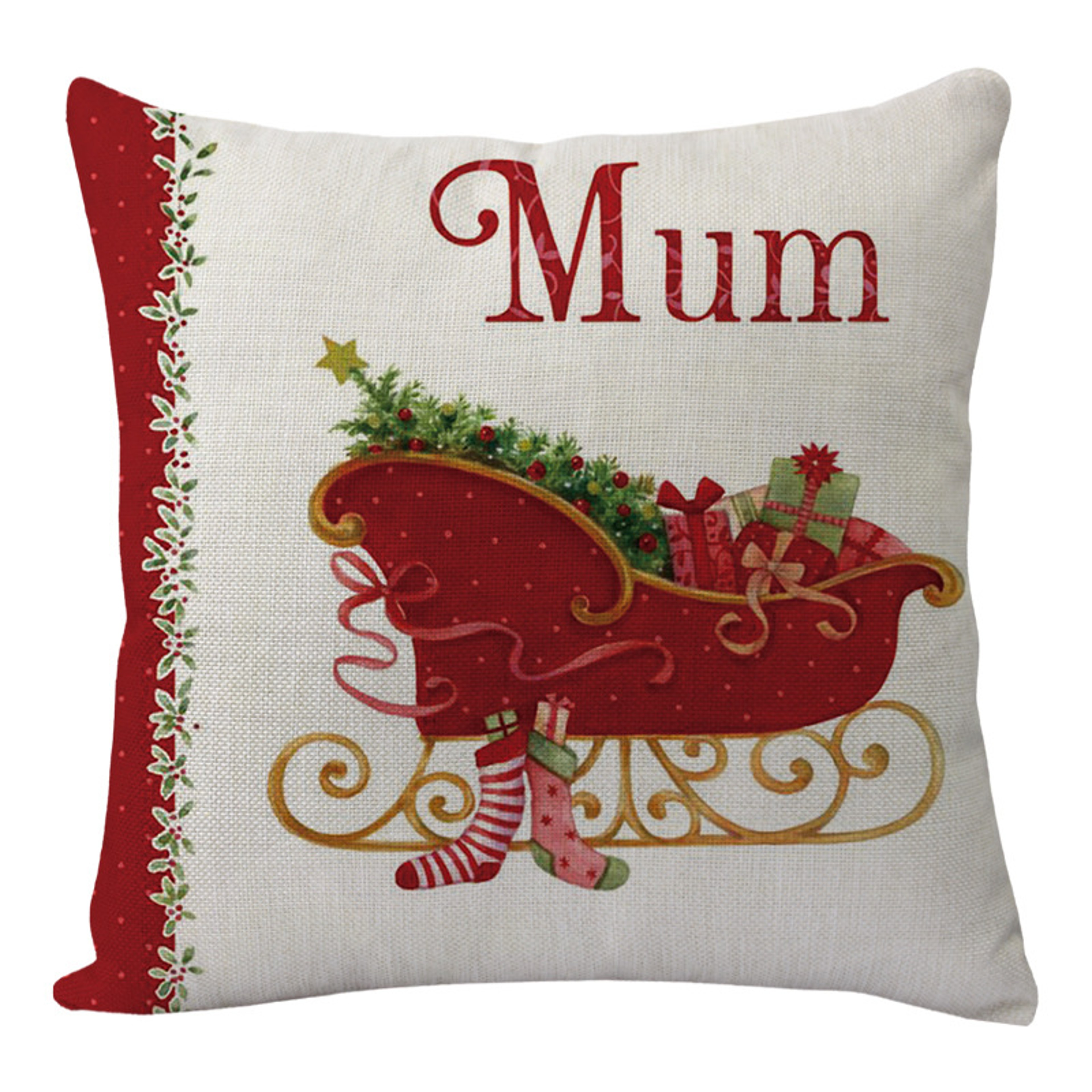 Linen Merry Christmas Pillow Cover Throw Pillowcase Winter Christmas Decorations for Home Tree Deer Sofa Cushion Cover – view 11