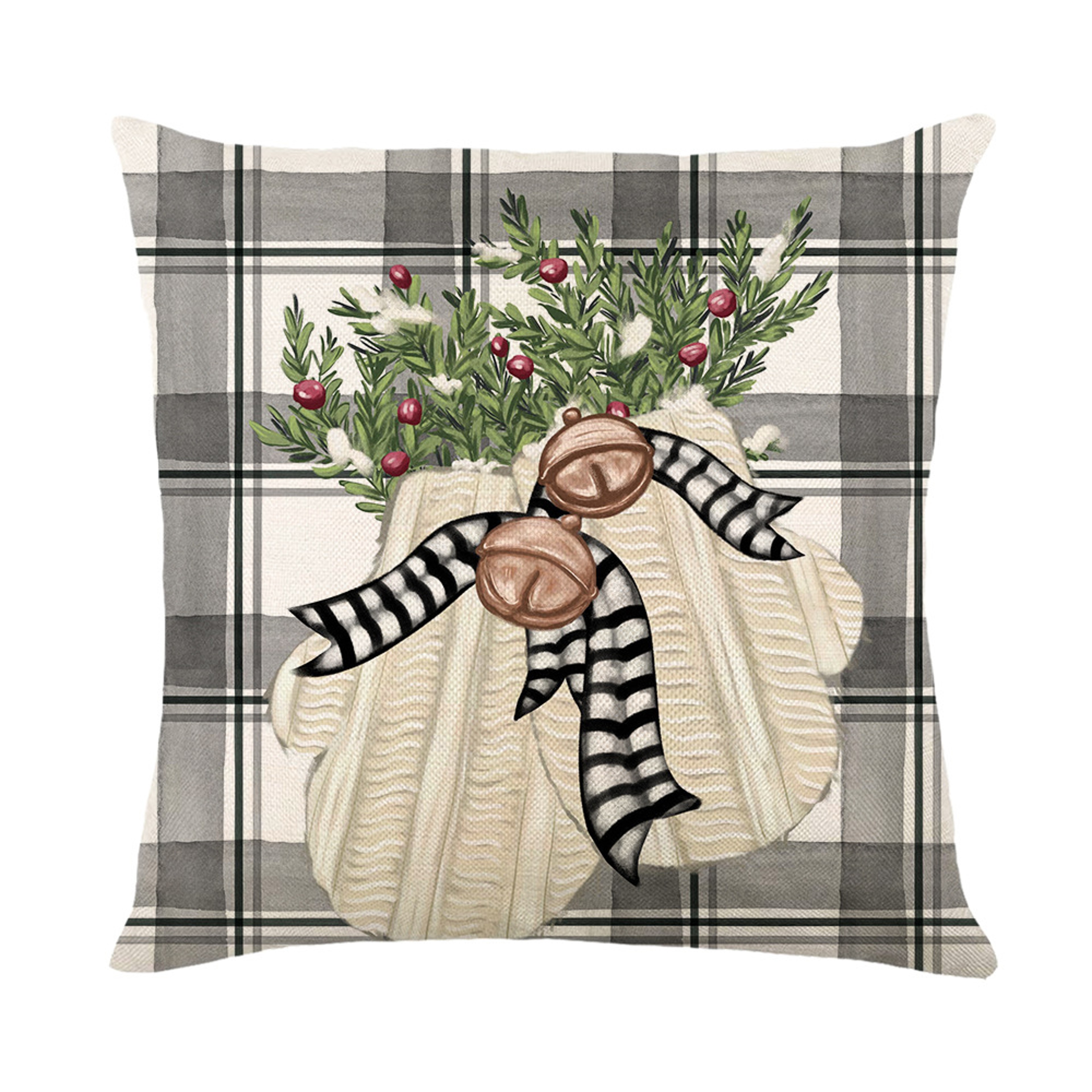 Linen Merry Christmas Pillow Cover Throw Pillowcase Winter Christmas Decorations for Home Tree Deer Sofa Cushion Cover – view 24