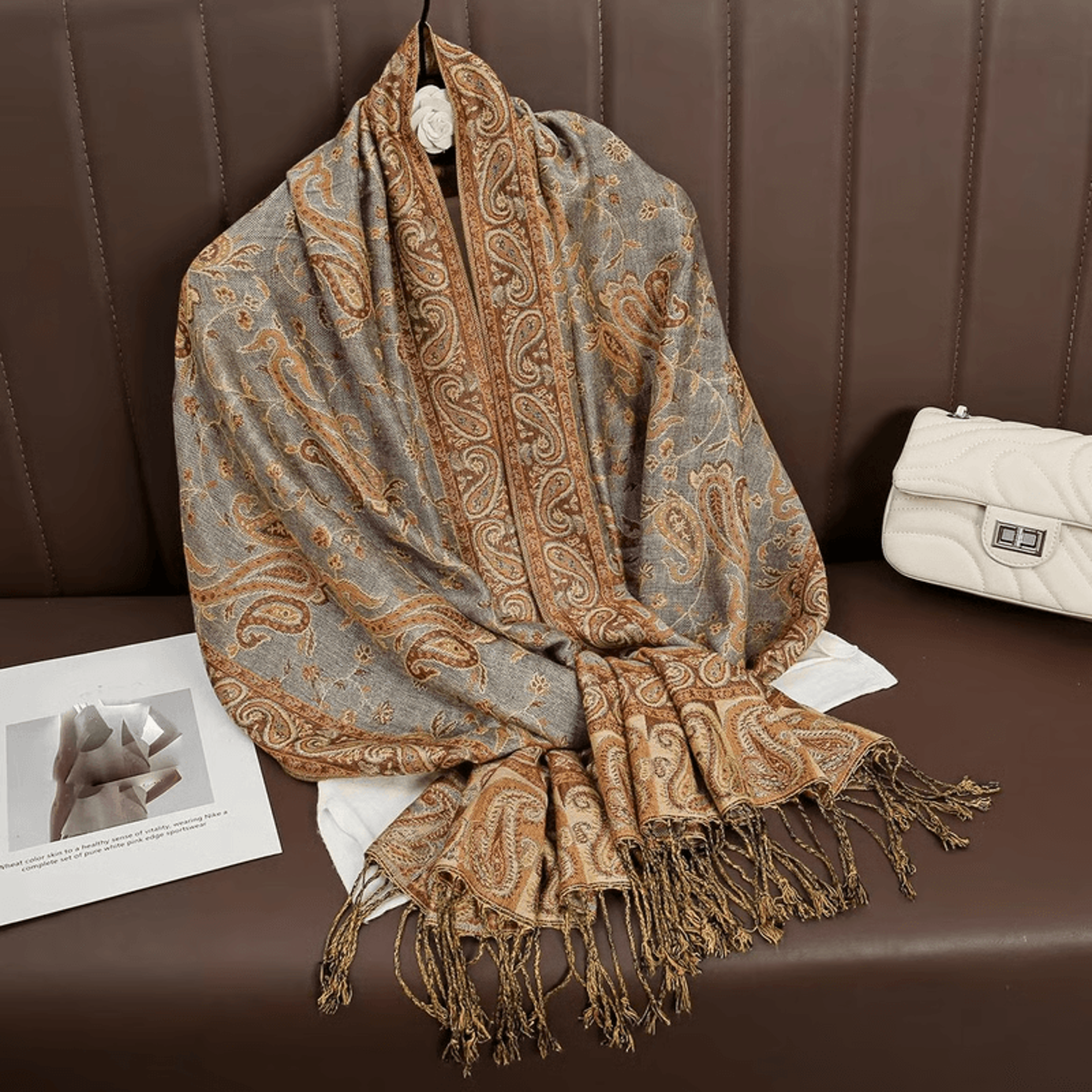Stylish cashmere scarf for layering