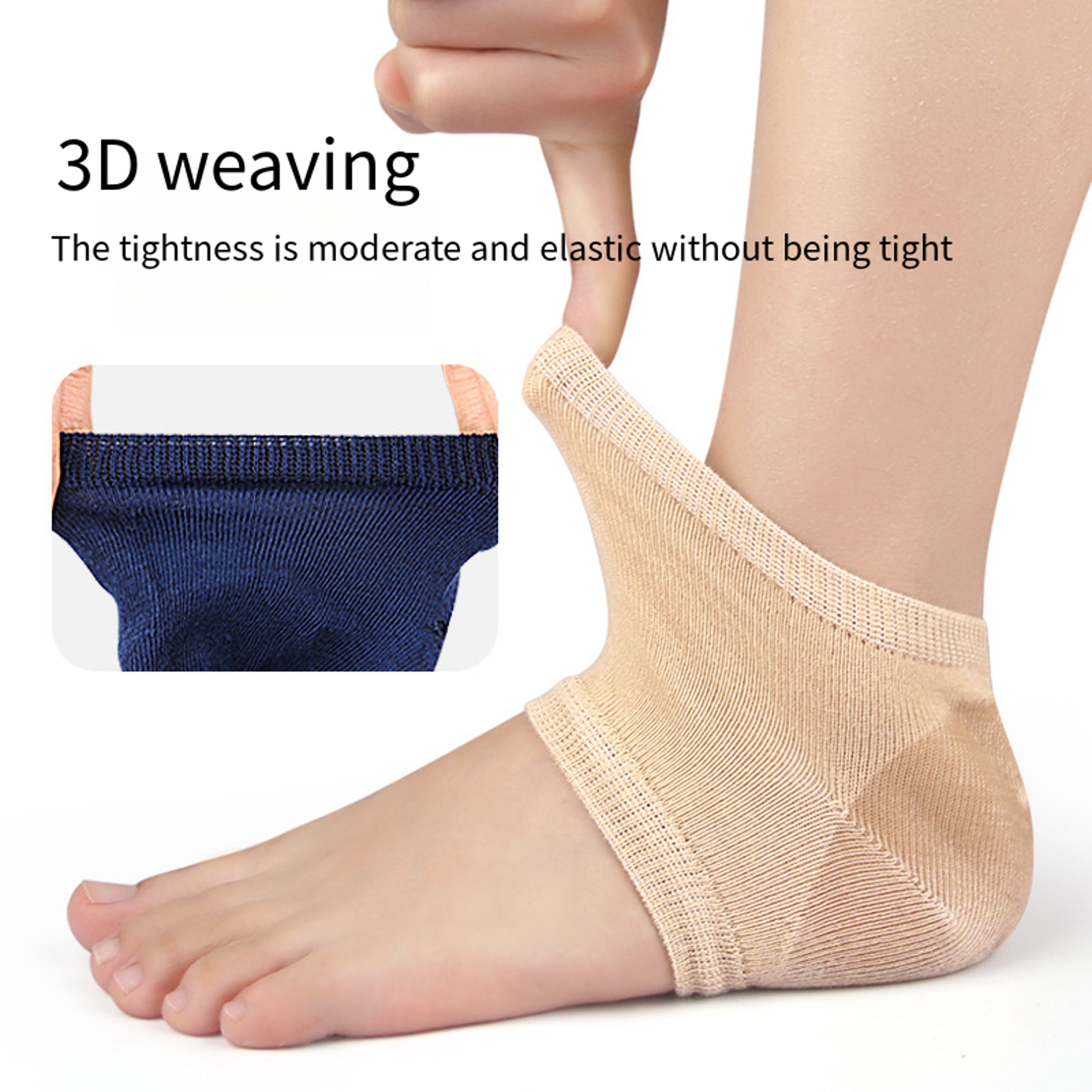 Heel Gel Socks For Feet Care ShockAbsorbing Cushion For Cracked Heels And Skin Repair 1