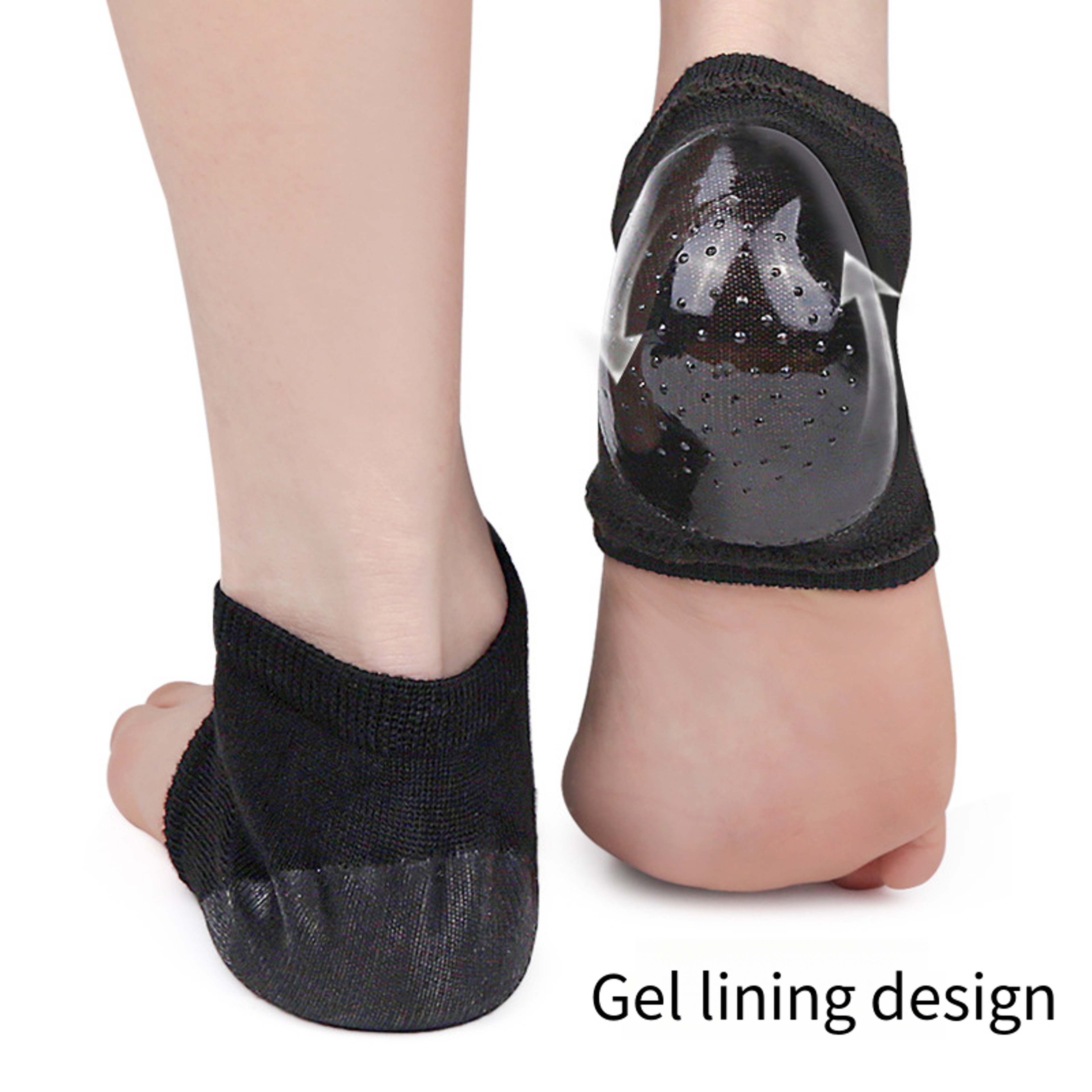 Heel Gel Socks For Feet Care ShockAbsorbing Cushion For Cracked Heels And Skin Repair 2