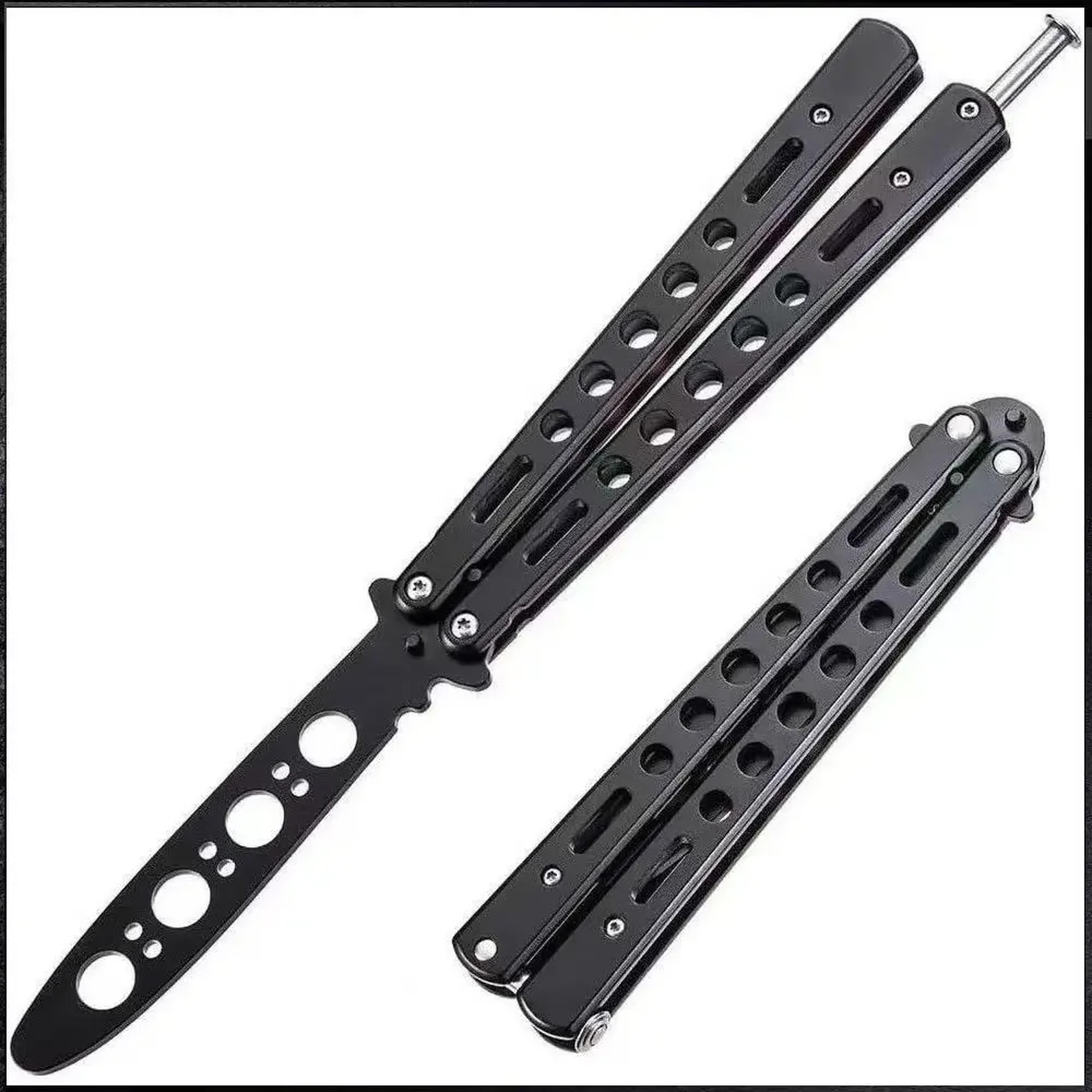 Precision Flip Butterfly Knife Trainer Stainless Steel Balisong Trainer for Skill Practice – view 1