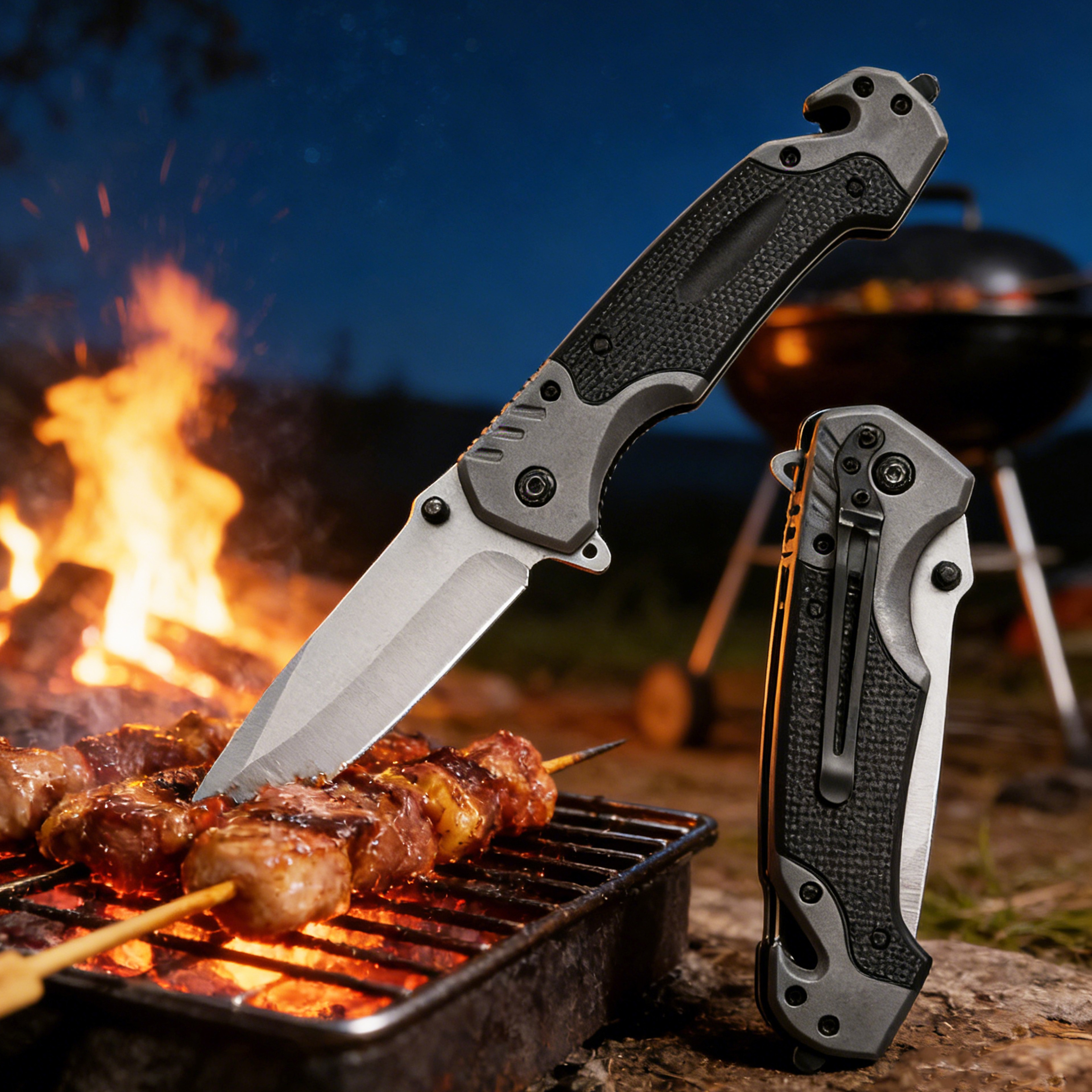 Folding Survival Pocket Knife For Camping Fishing  Outdoor Adventure 3