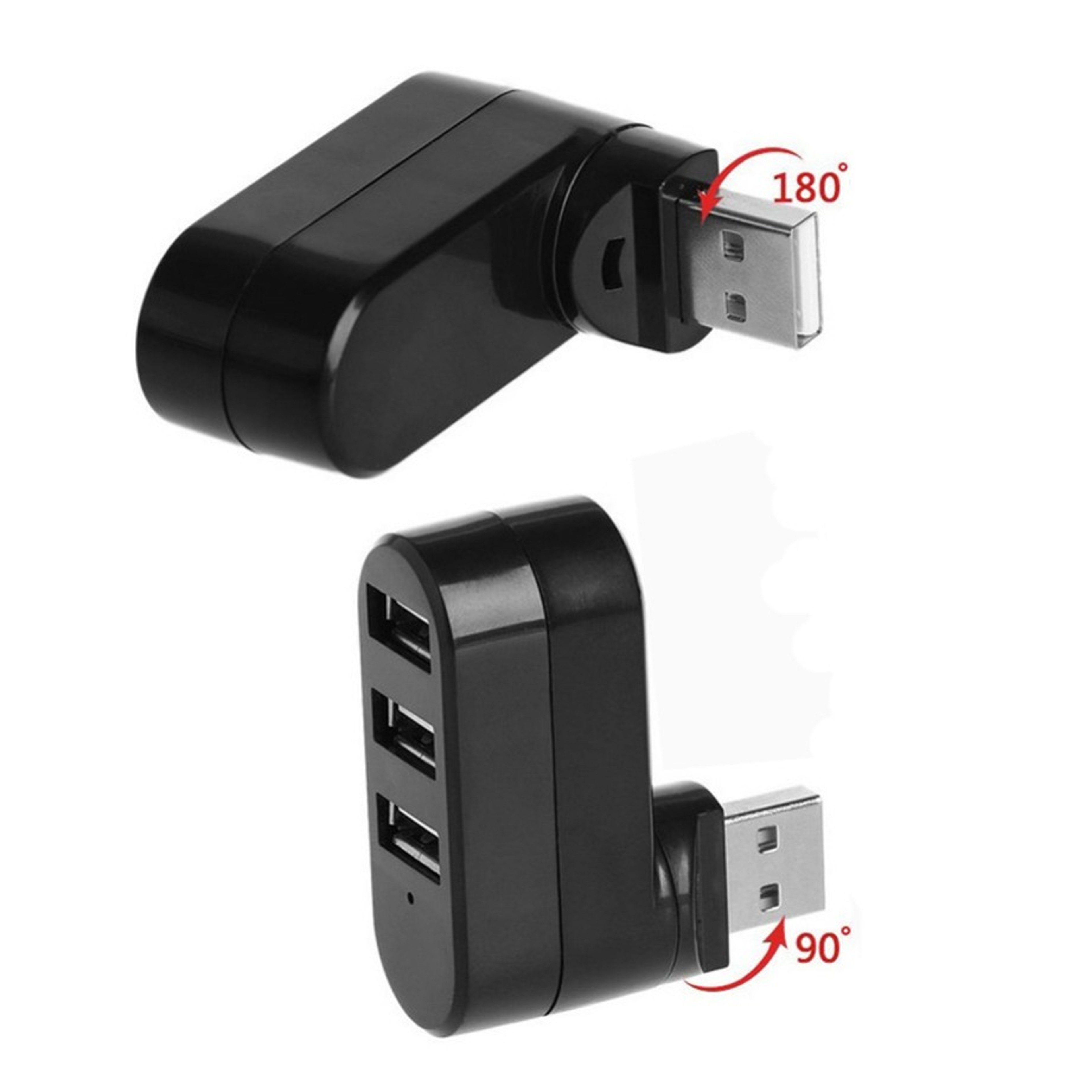 FlexRotate Port USB Hub For Laptop  PC High Speed USB Splitter Adapter 5