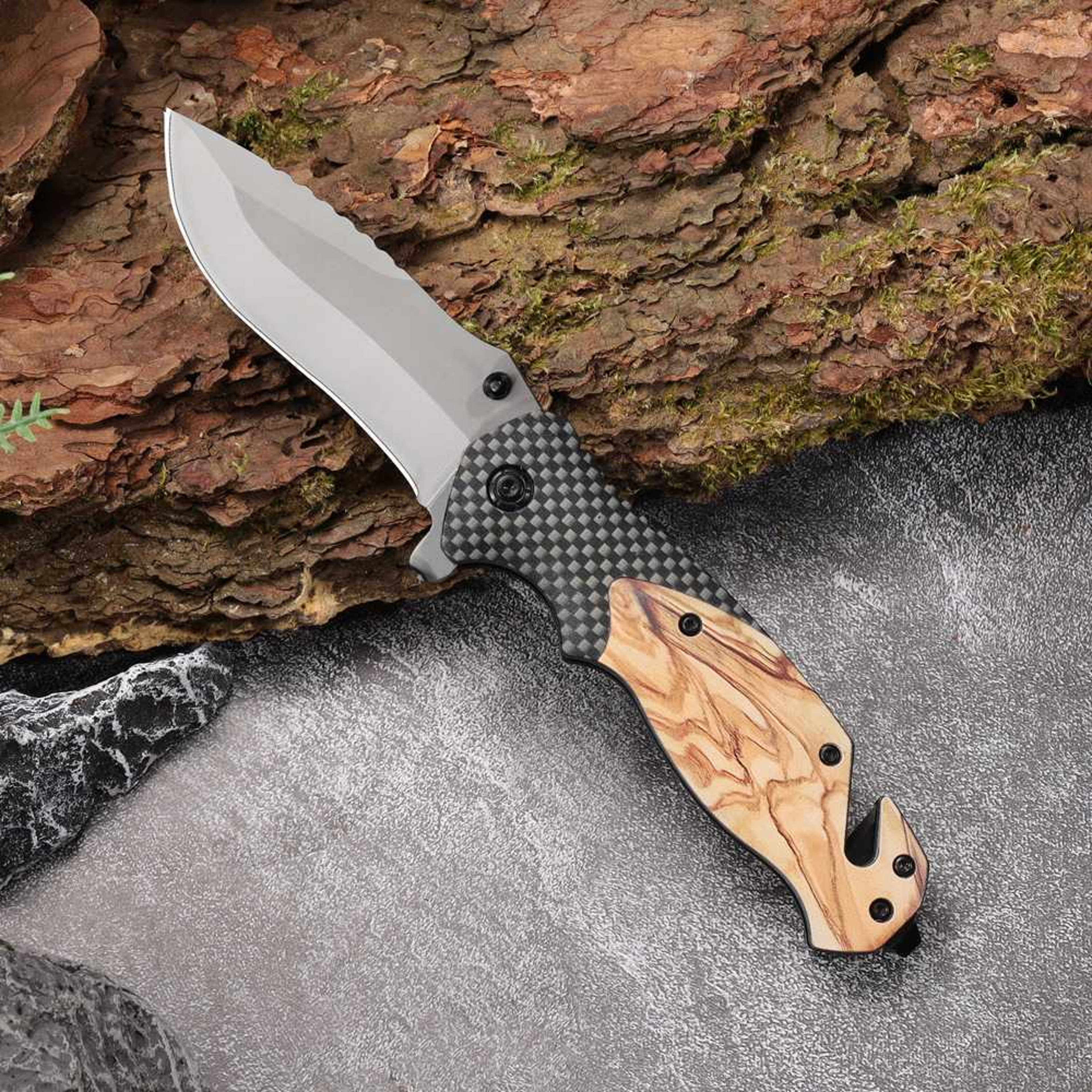 Folding Pocket Knife Stainless Steel Camping & Everyday Utility Cutter – view 1