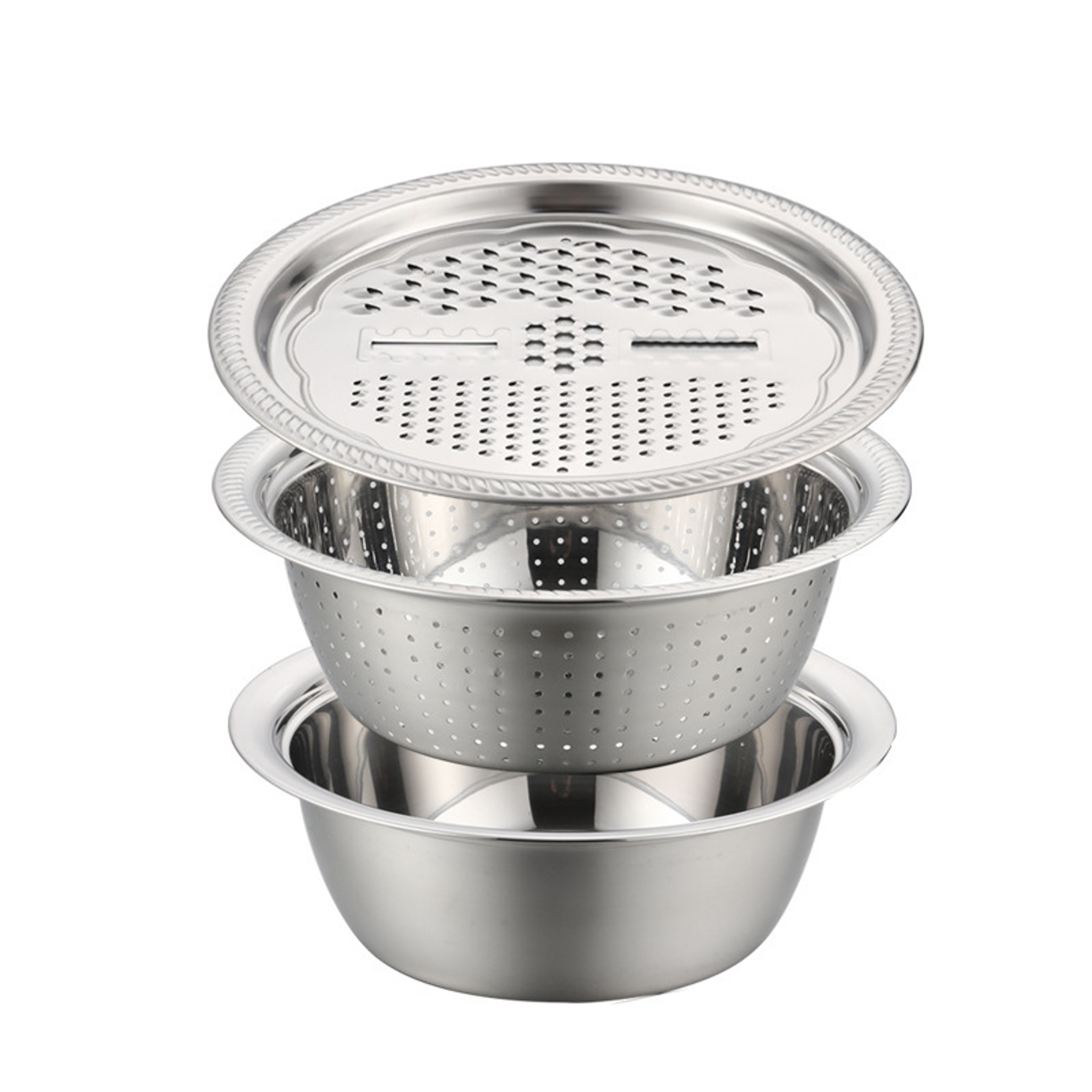 FreshPrep Vegetable Slicer  Drain Basket Kitchen Prep Set 4