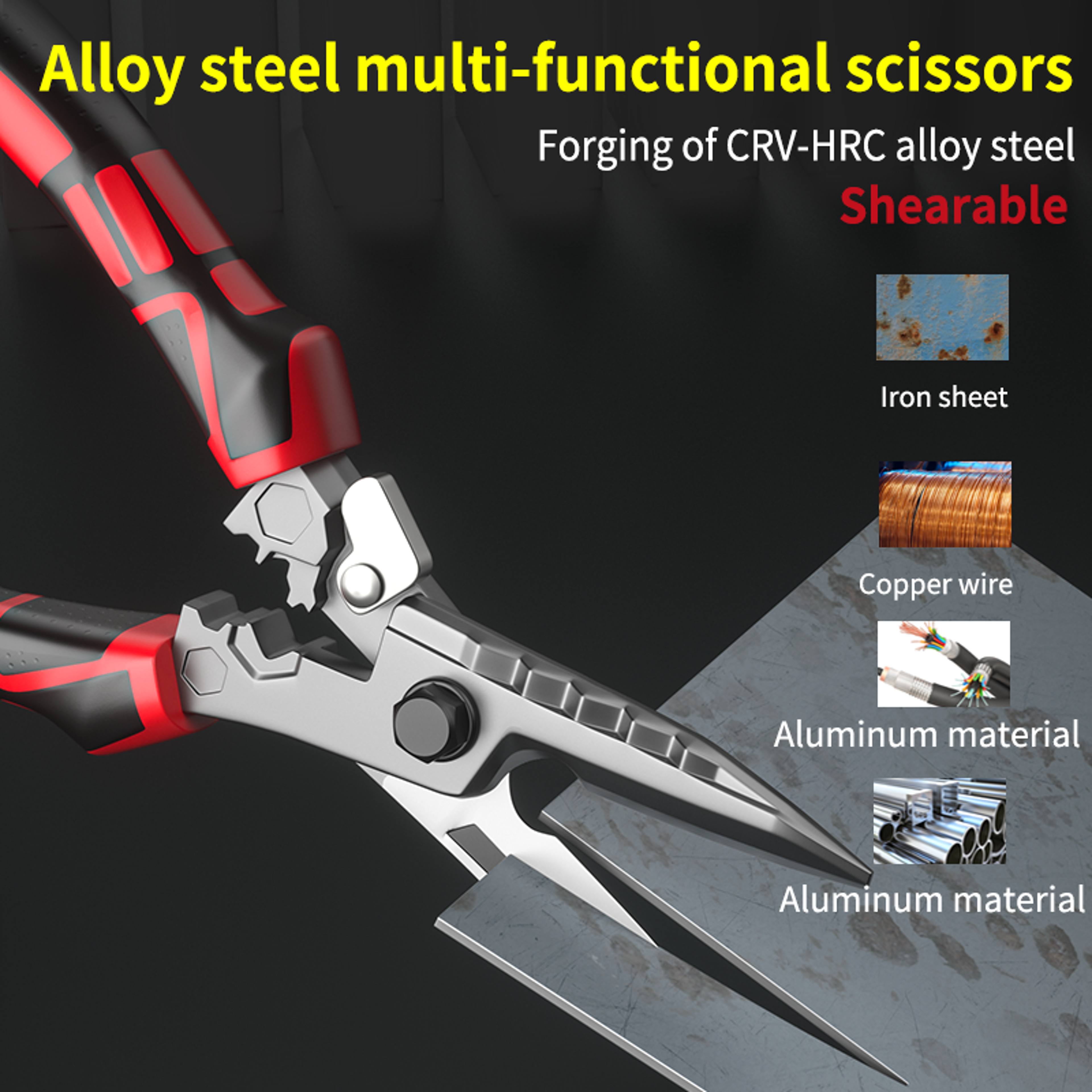 Electrician Scissors Wire Cutter  Crimping Tool 6