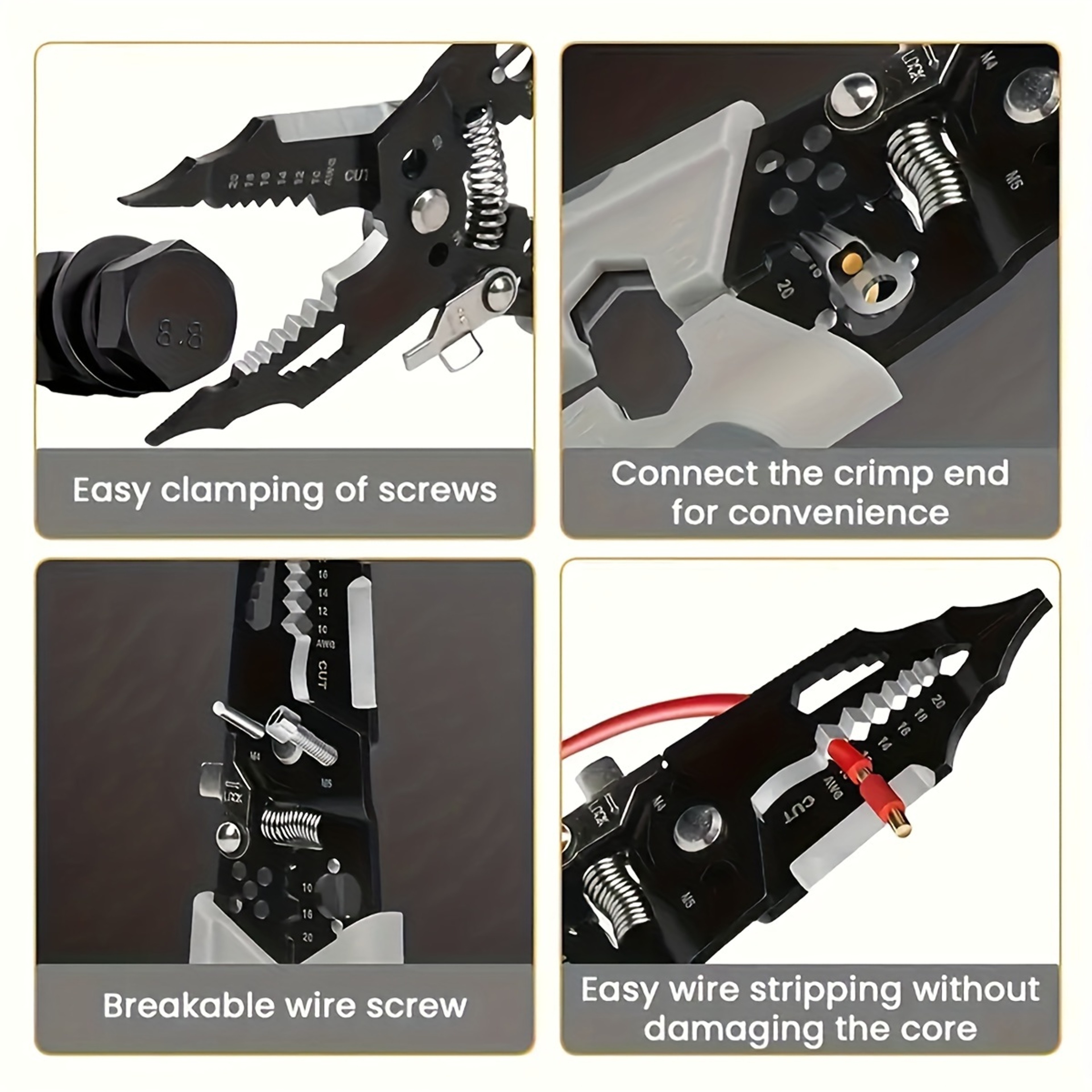 Multifunction Crimping Tool  Professional Wire Stripper Hand Tool 4
