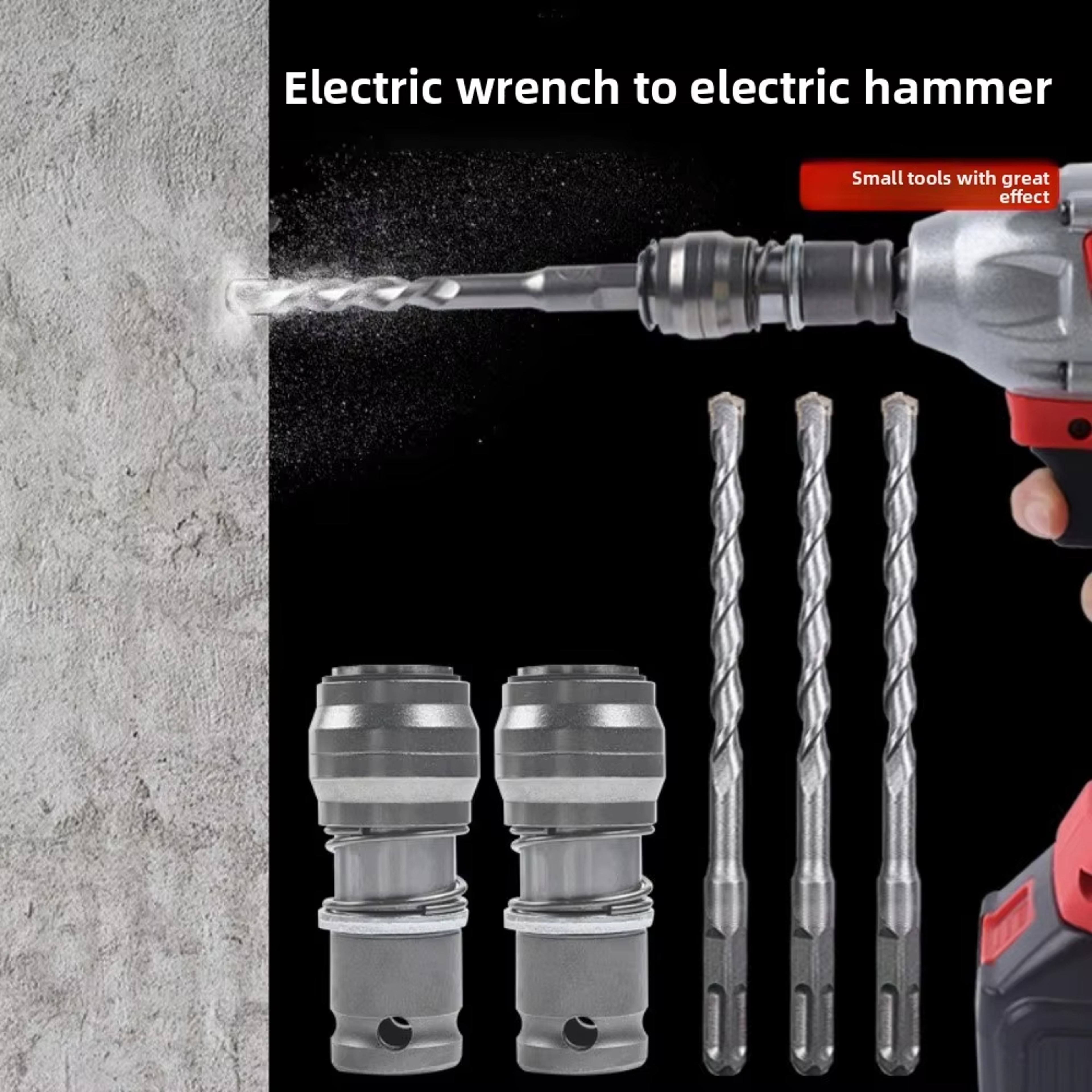 SDS Plus Electric Hammer Conversion Adapter For Impact Wrench  Drill 2