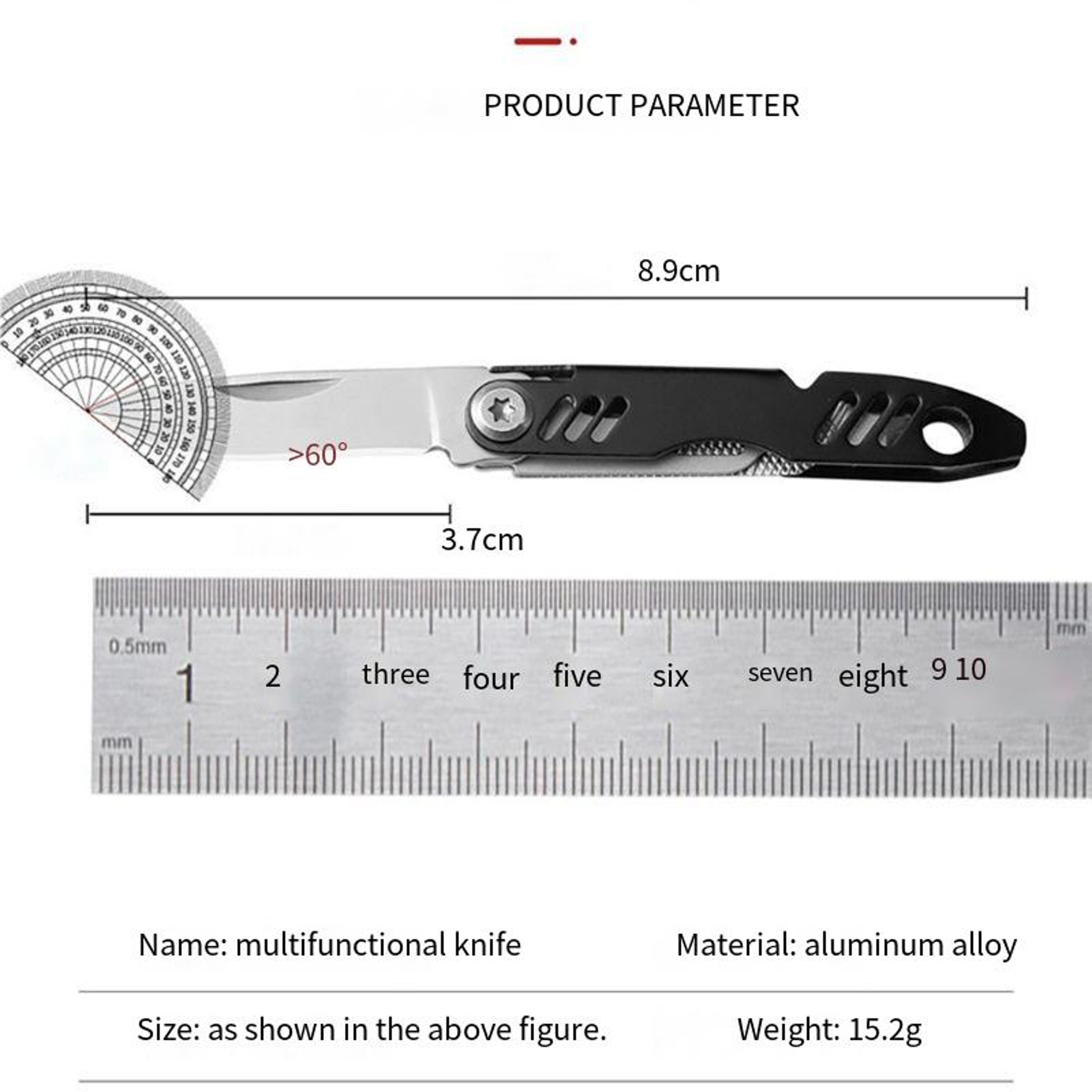 Multi Tool Keychain with SIM Card Removal Tool & Bottle Opener – view 2