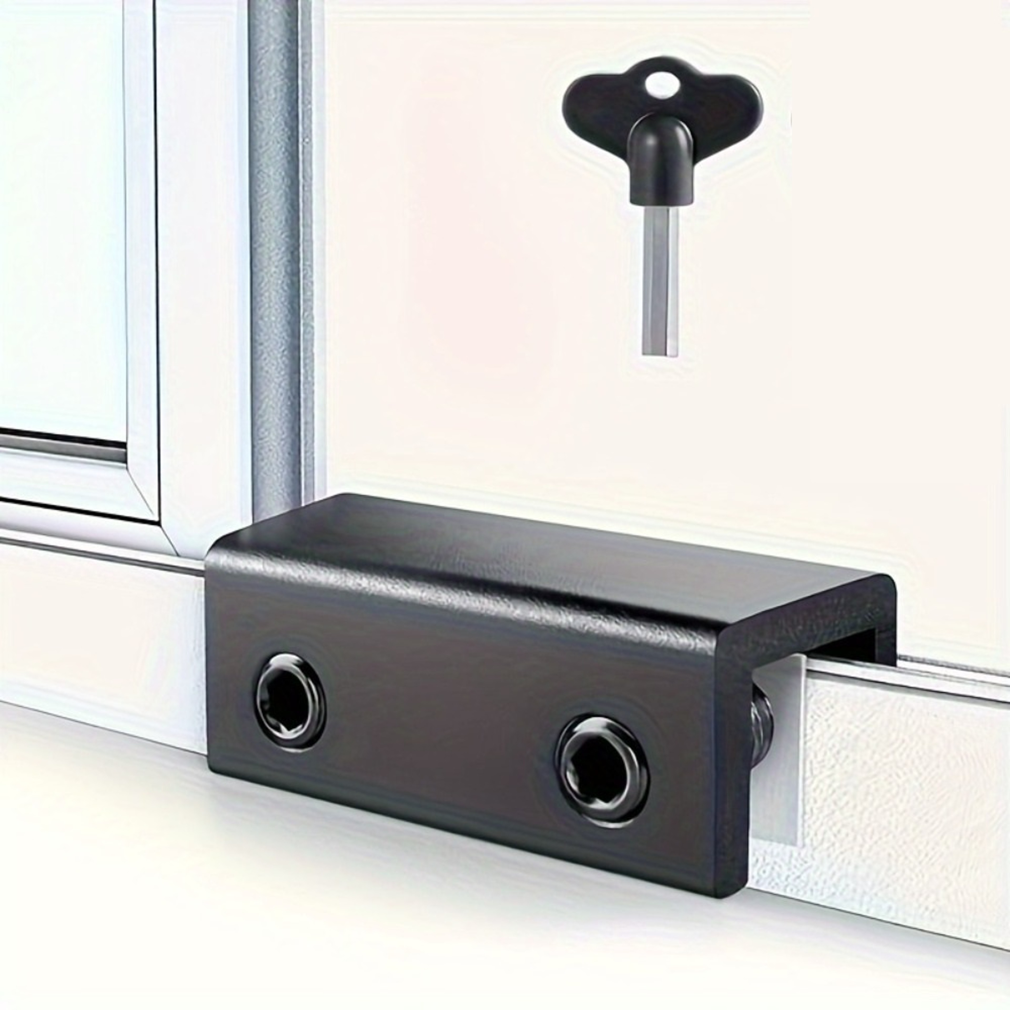 SafeSlide Adjustable Window Lock Stopper For Vertical  Horizontal Windows 0