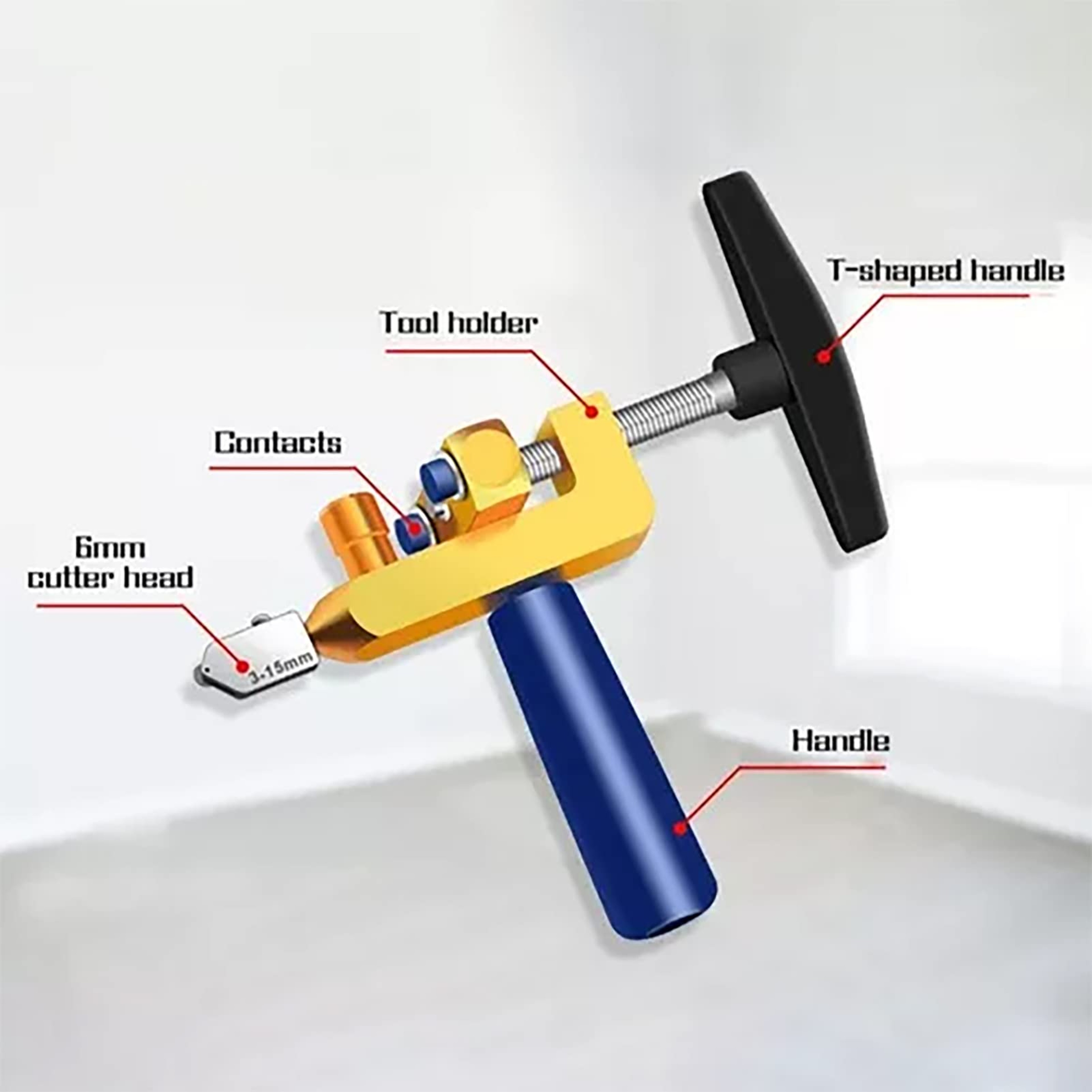 Premium Manual Handheld Tile Cutter With Diamond Roller Cutter Glass  Ceramic Scoring Tool 3