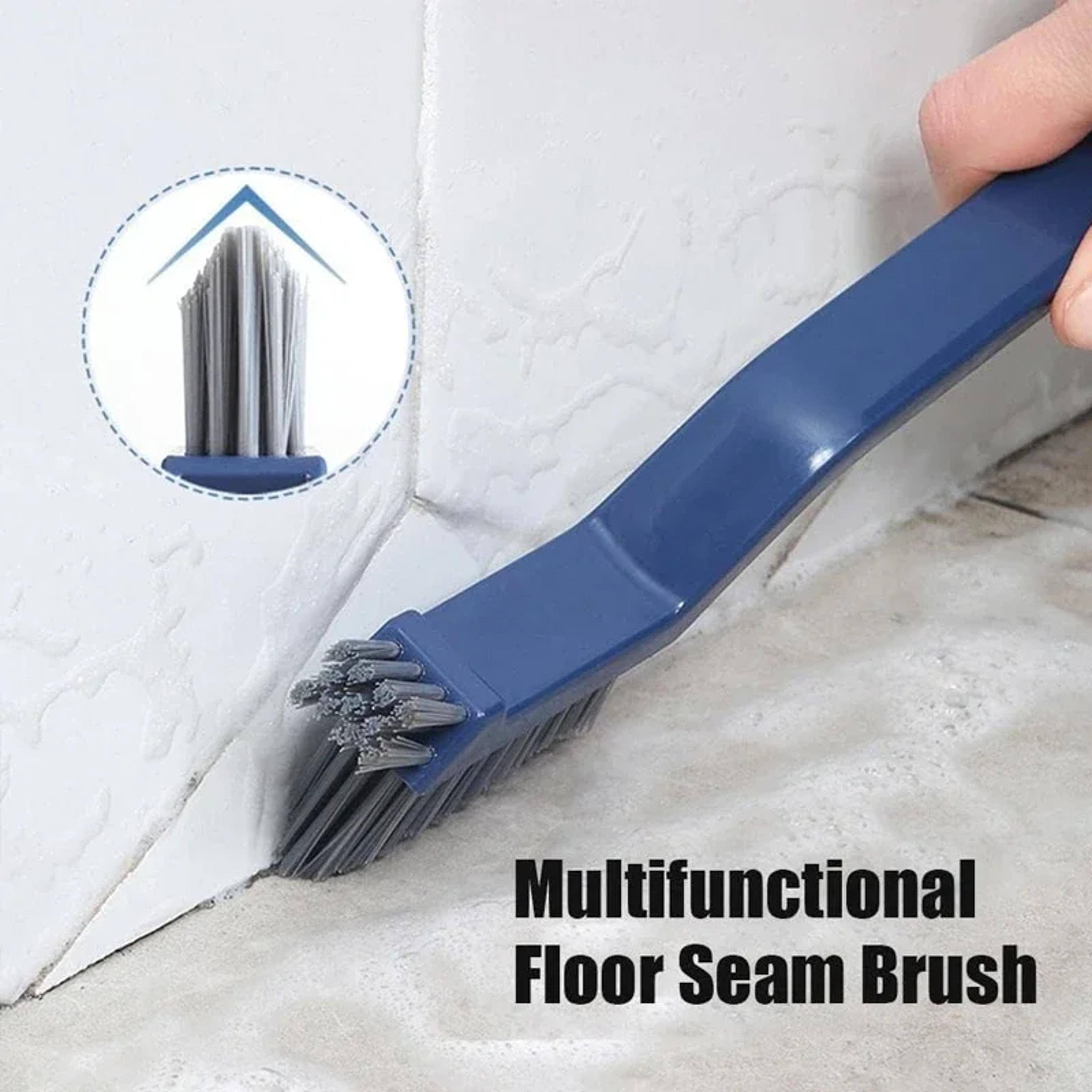ErgoClean Long Handle Bathroom Floor Scrub Brush Tile  Grout Cleaning Brush For Bathtub Sink  Ceram 1