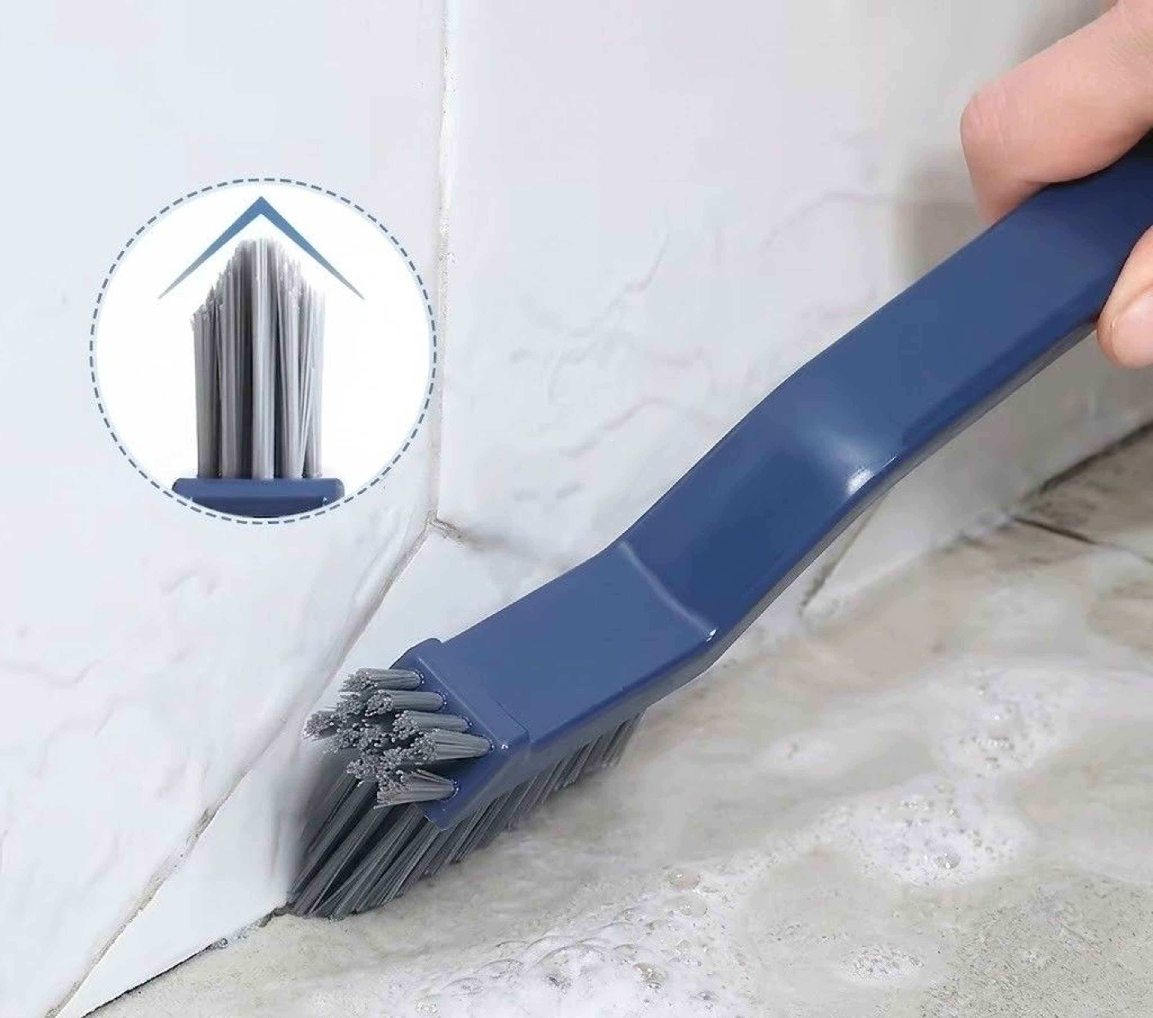 ErgoClean Long Handle Bathroom Floor Scrub Brush Tile  Grout Cleaning Brush For Bathtub Sink  Ceram 0