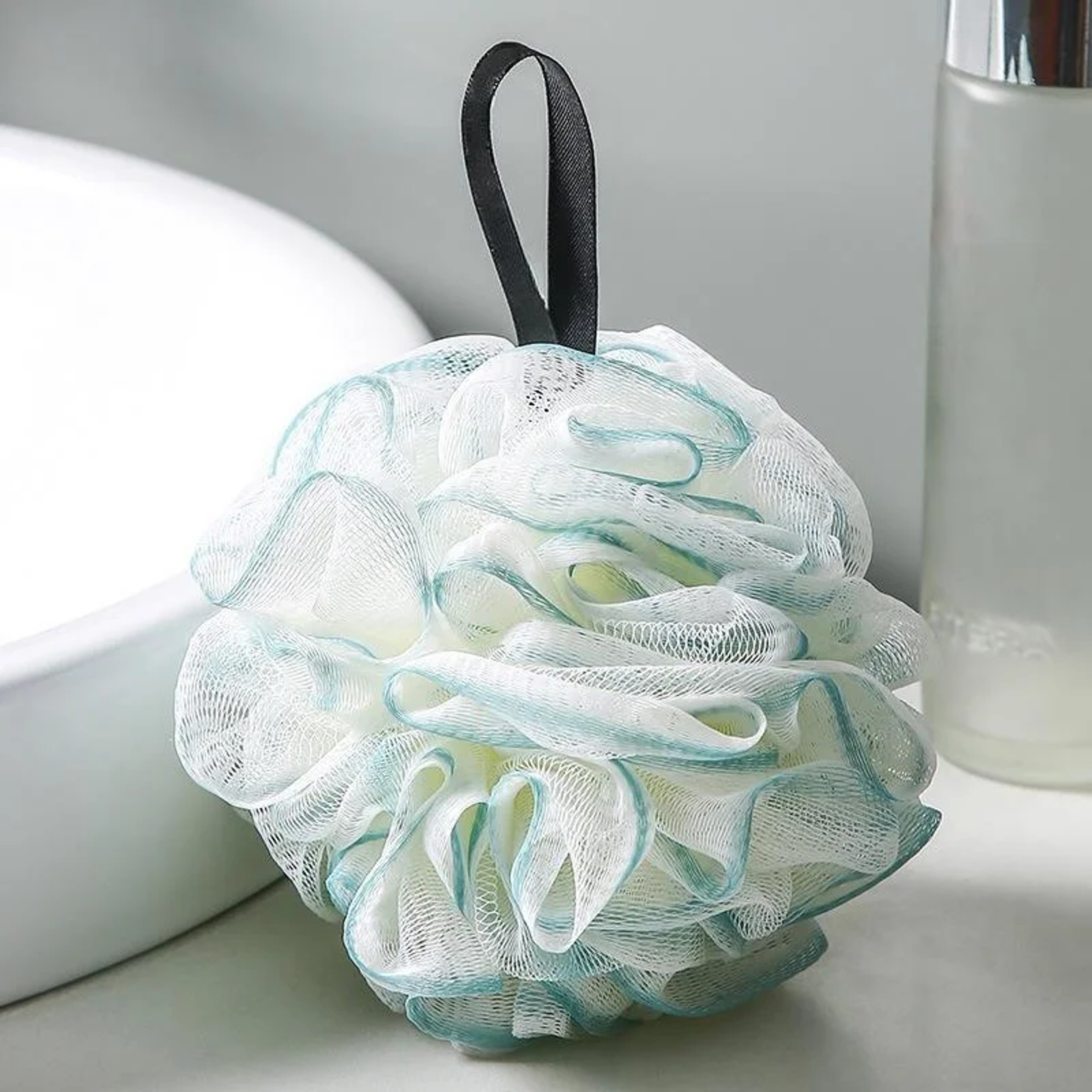 Soft  Fluffy Large Bath Sponge Mesh Shower Pouf Rich Bubble Body Wash Scrubber 3