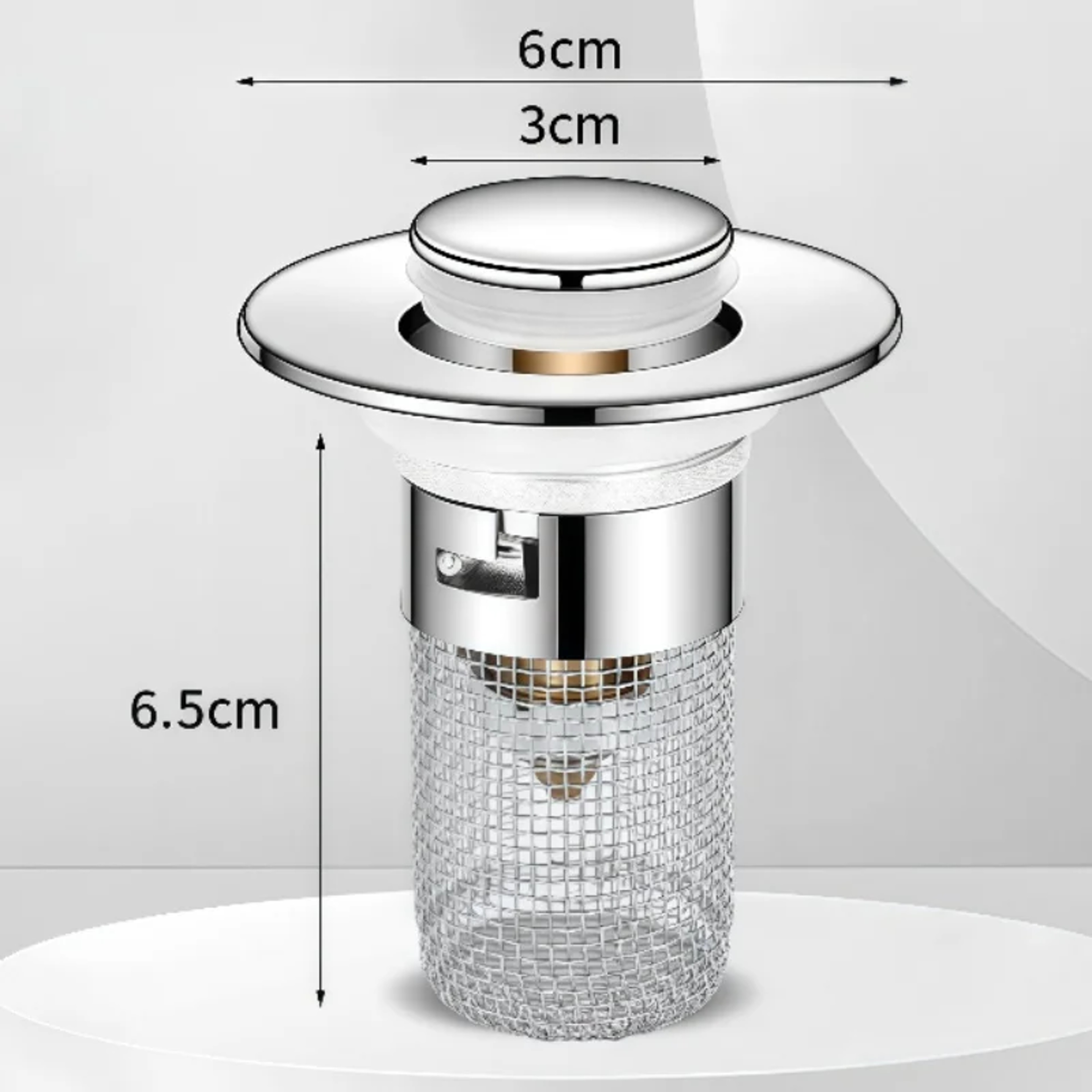 Stainless Steel Sink Drain Plug with Basin Filter Basket Universal Washbasin Drain Stopper – view 2