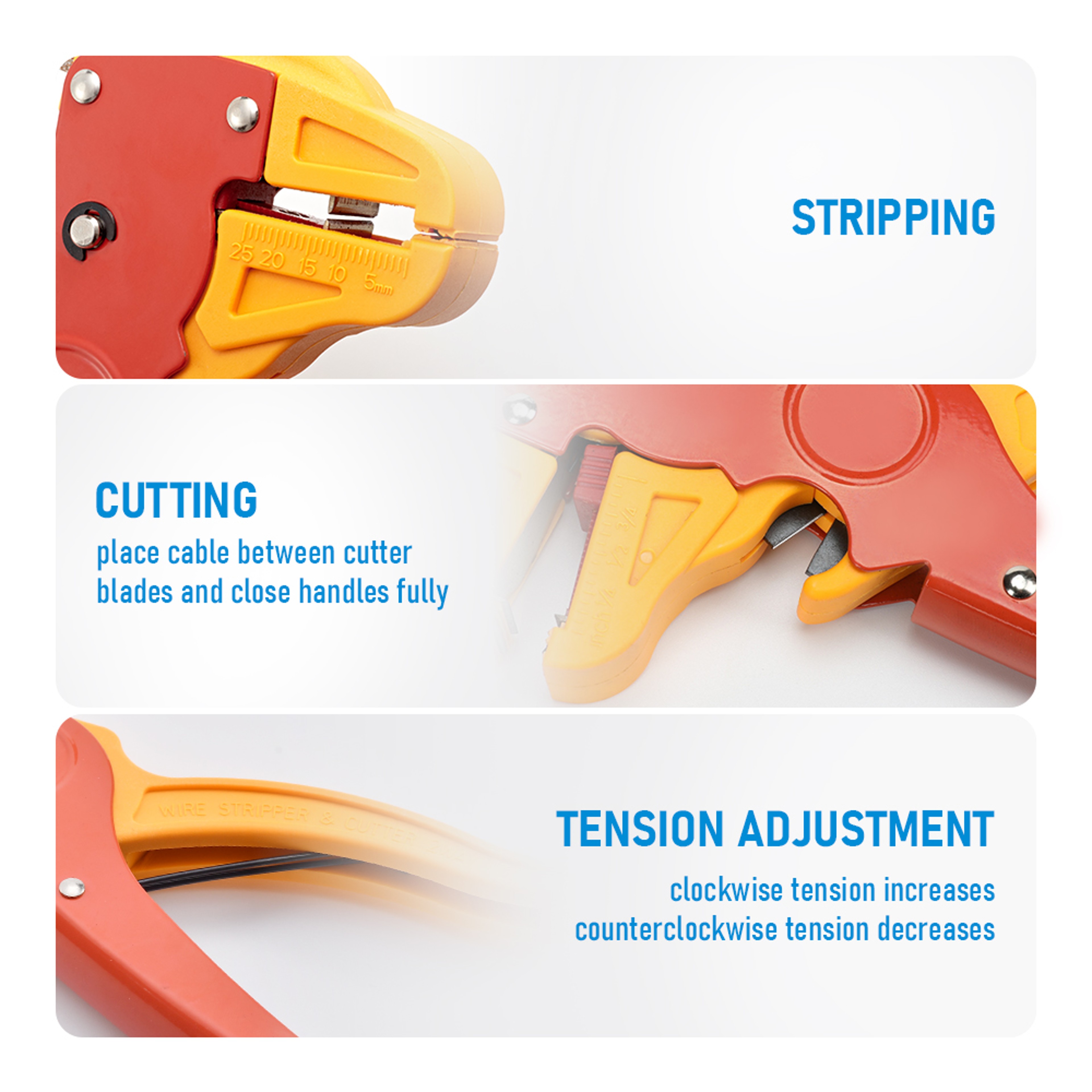 Portable Duckbill Wire Stripper Tool  Cable Crimper Multifunctional Cutters Hand Tool 3