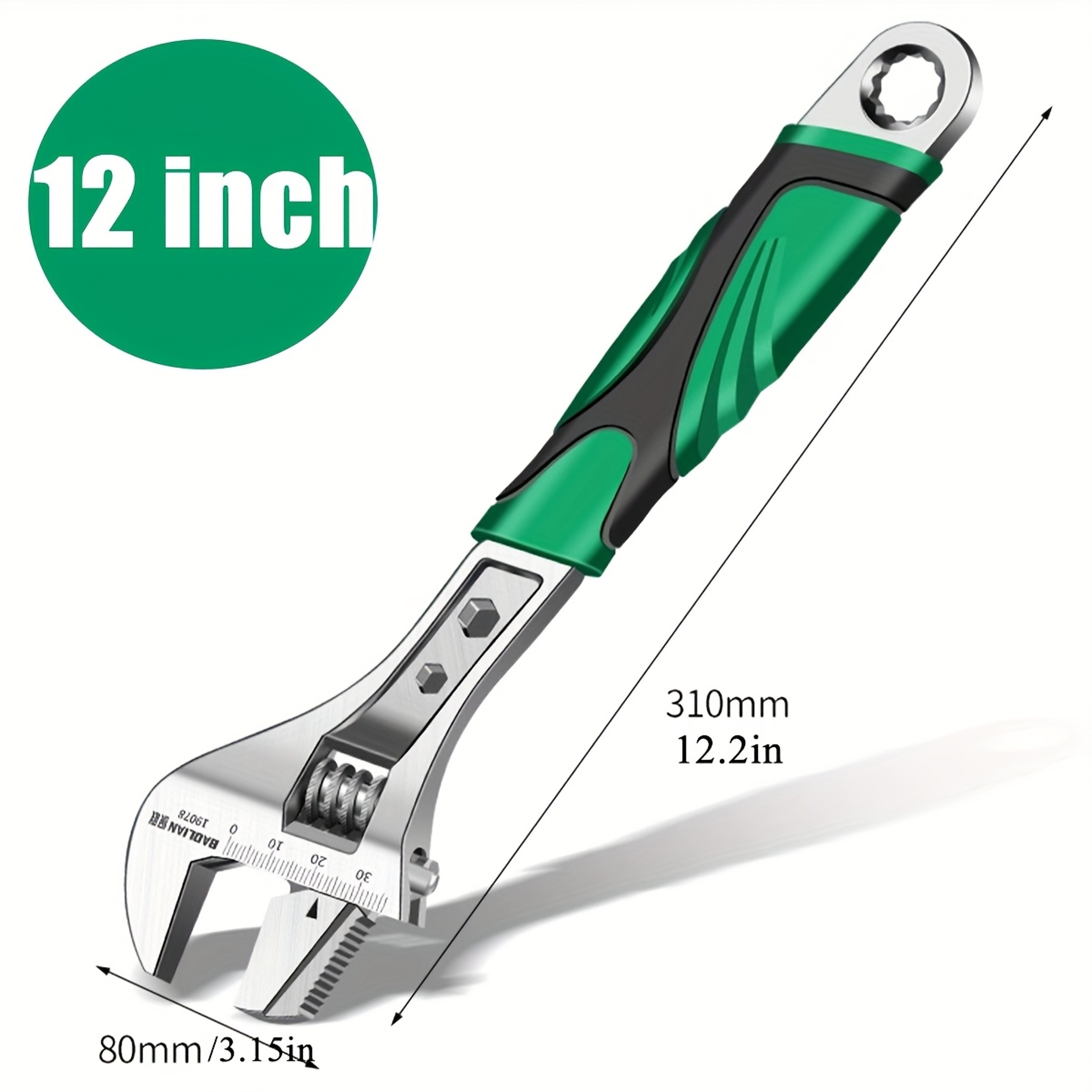 Premium Wide Jaw Adjustable Wrench Precision Grip Tool for Tight Spaces – view 6