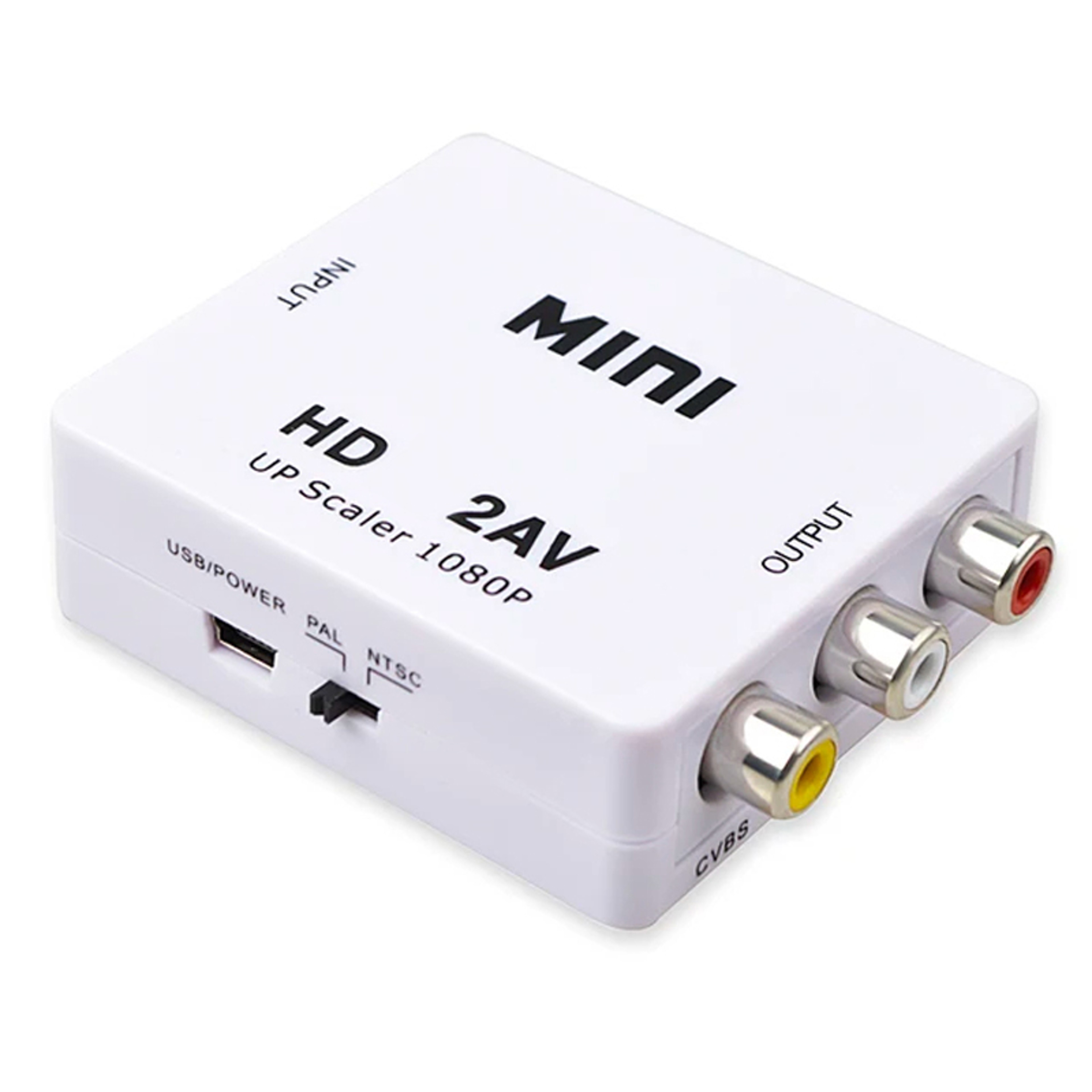 HDMI To AV Converter Box With RCA Video Adapter Video Scaler For HDTV PC  Projector 0