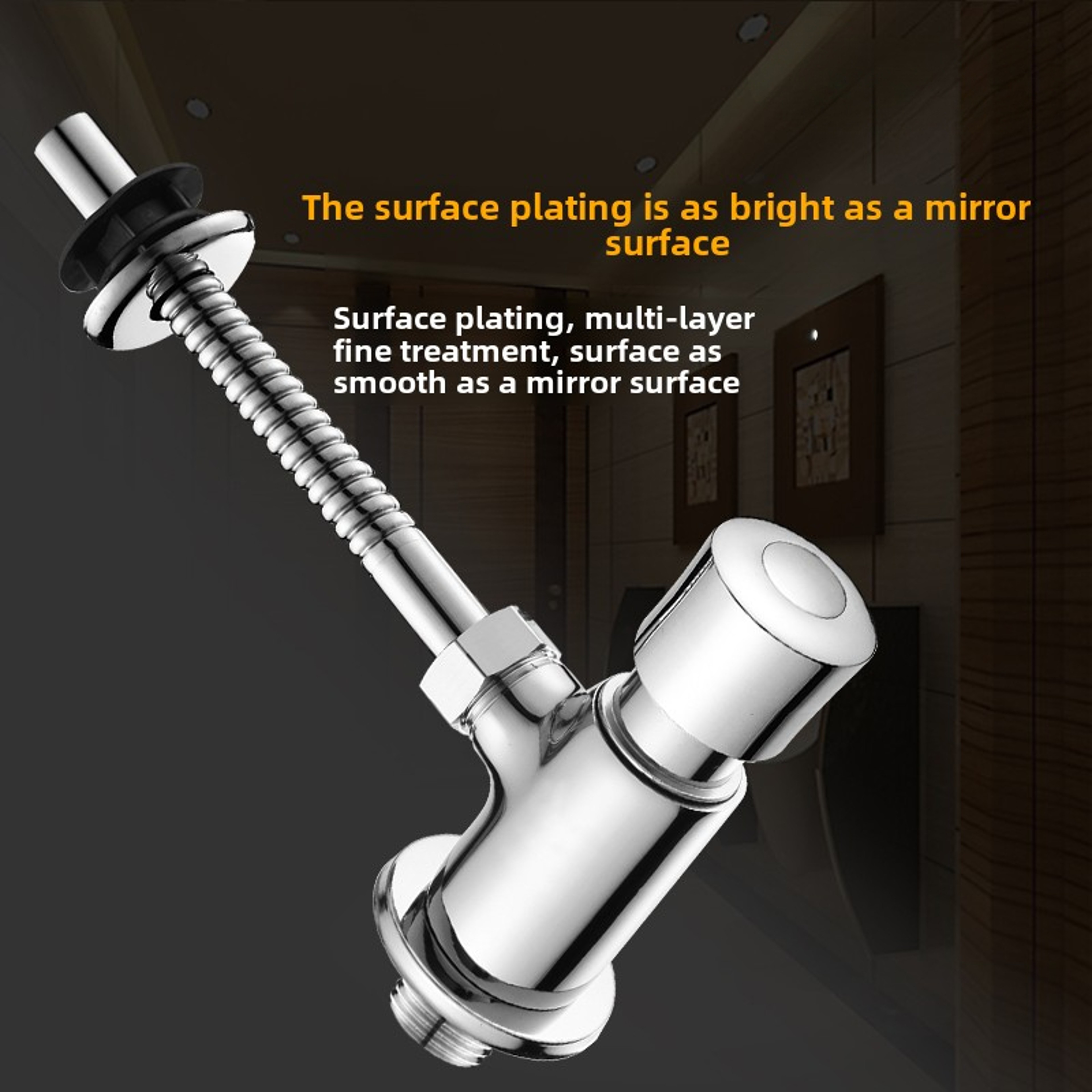 Premium Brass Self Closing Urinal Flush Valve with Delay Action – view 3