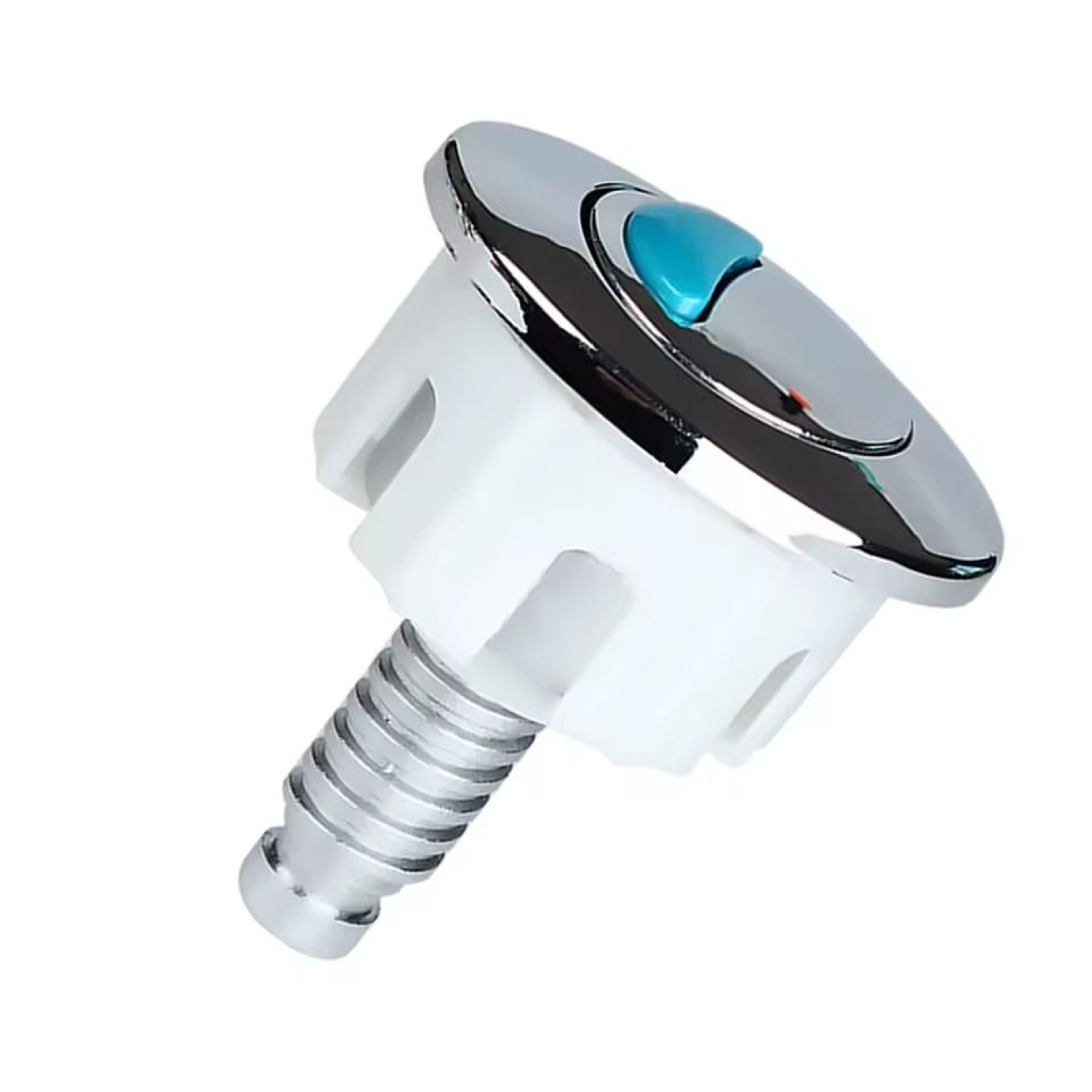Premium Dual Flush Toilet Button Replacement Oval Chrome Cistern Push Button 0