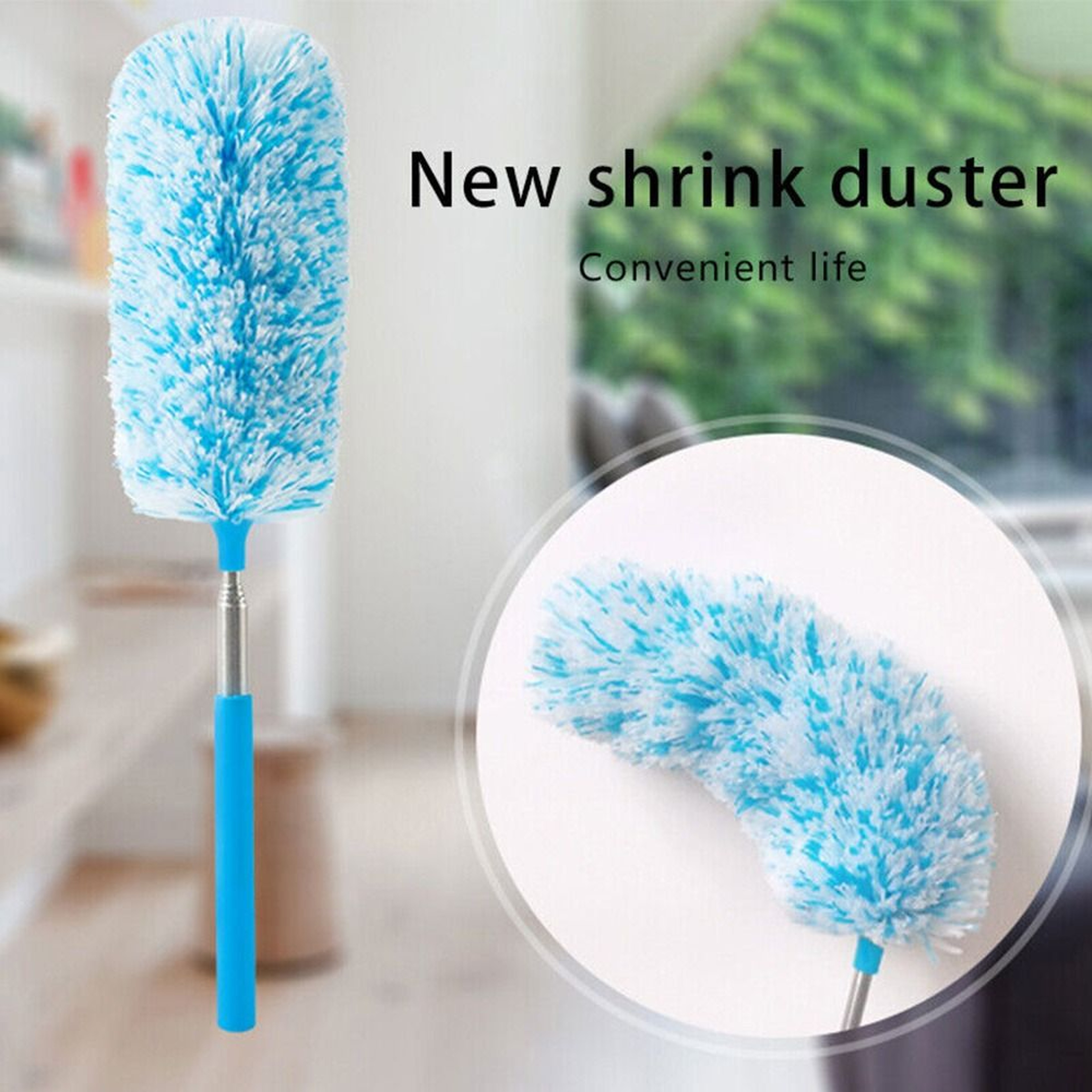 Extendable Microfiber Duster Wand For Ceiling Fans Blinds  Hard To Reach Cleaning 3