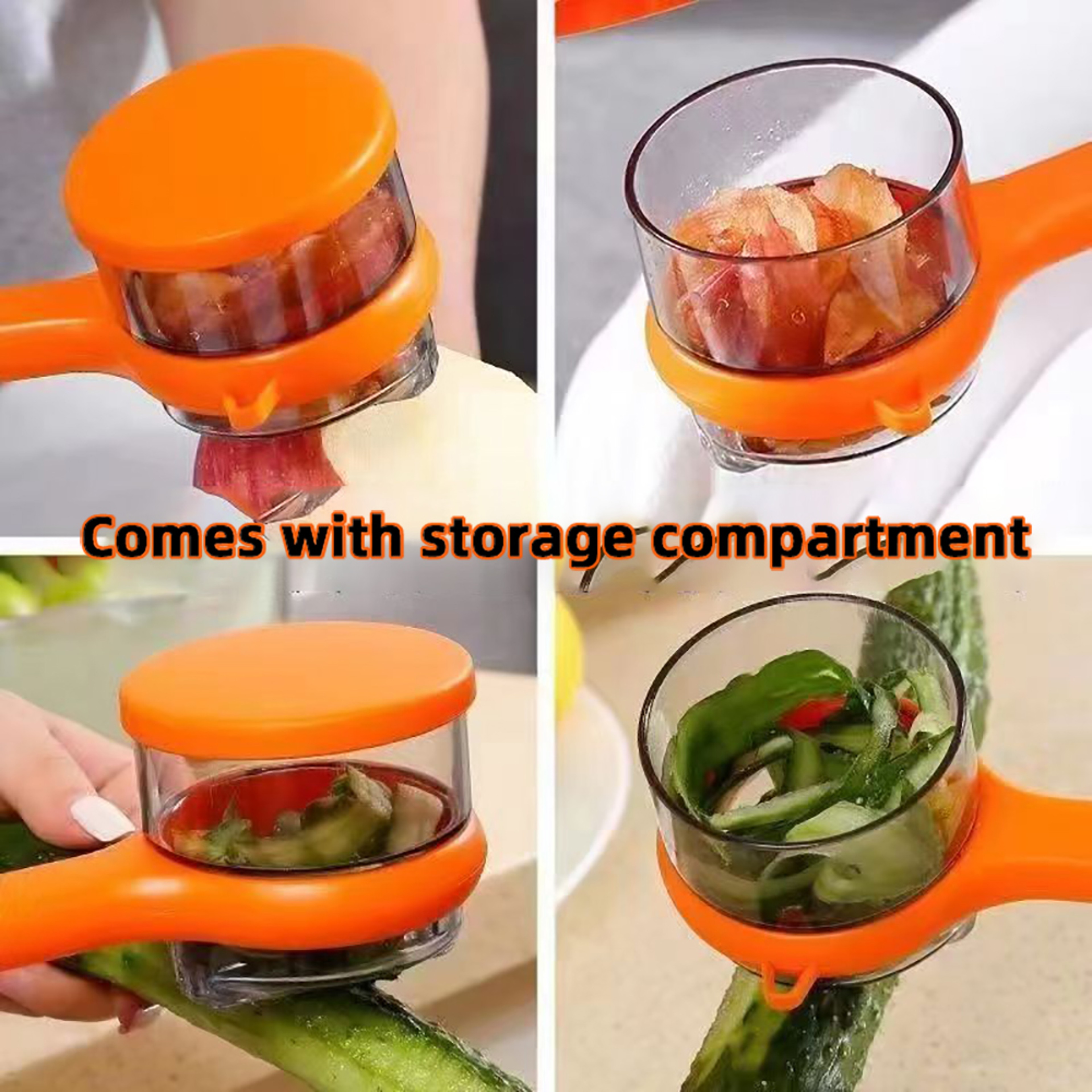 Vegetable Peeler With Built In Peel Container 4