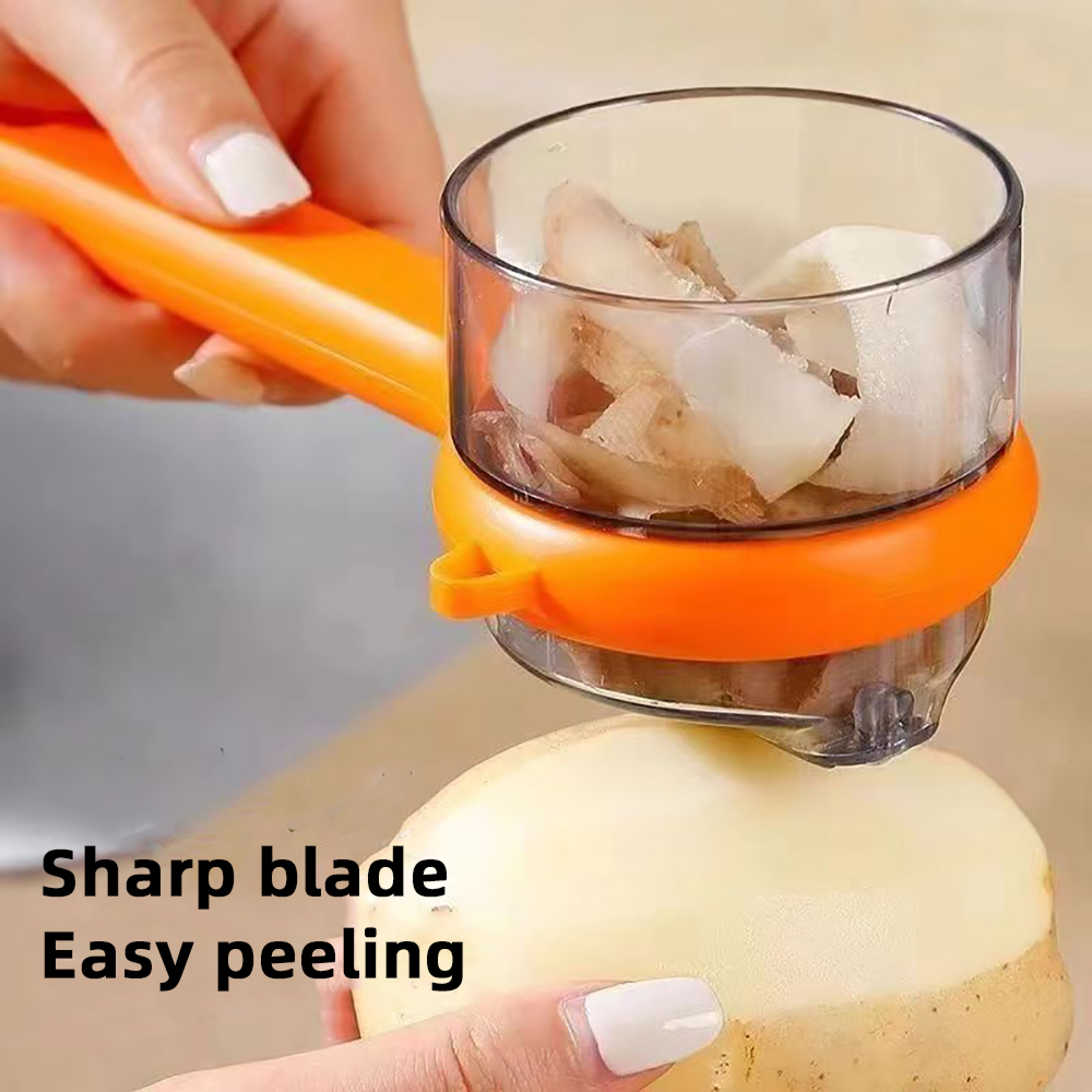 Vegetable Peeler With Built In Peel Container 6