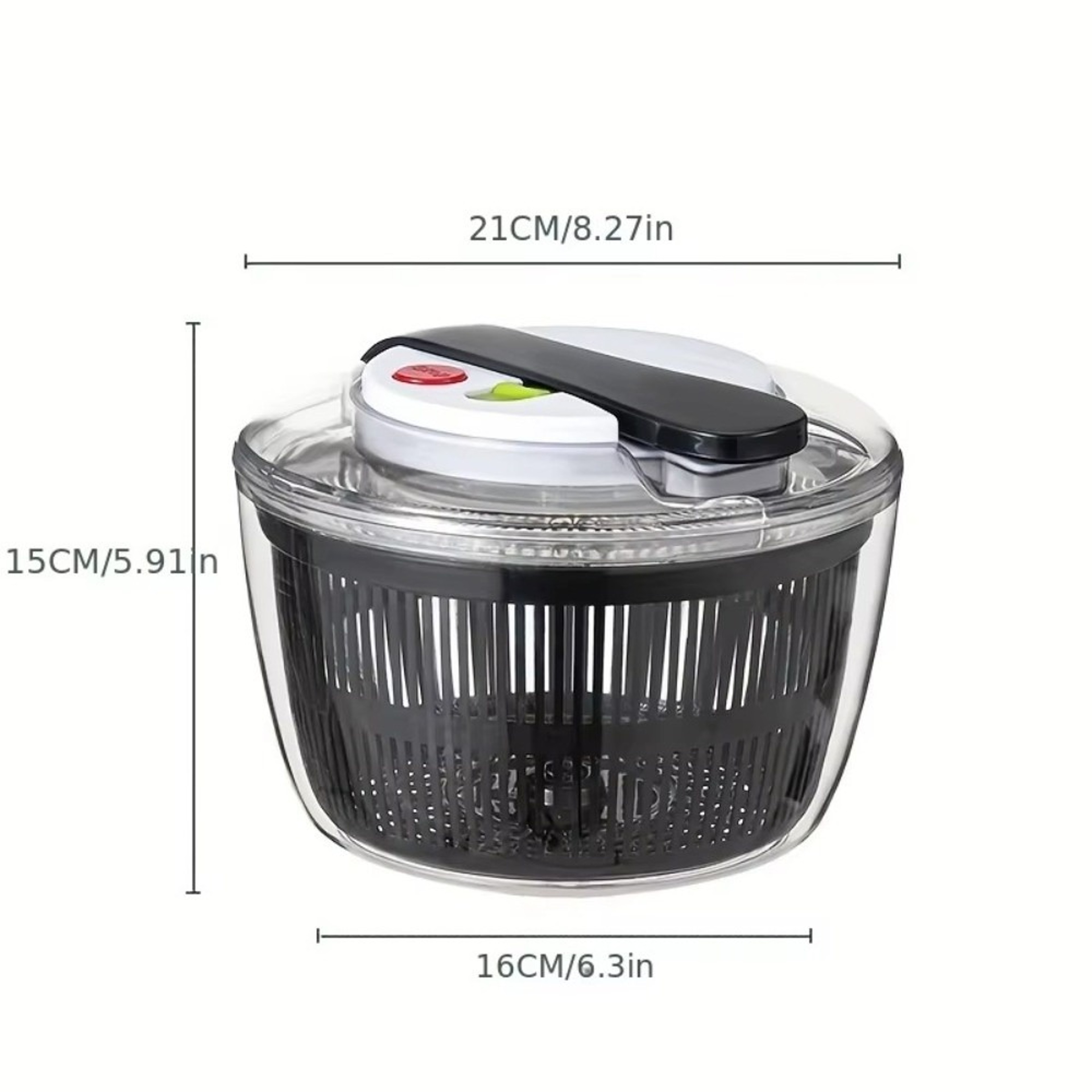 Press Type Salad Spinner Large Capacity Vegetable Washer And Lettuce Dehydrator 7