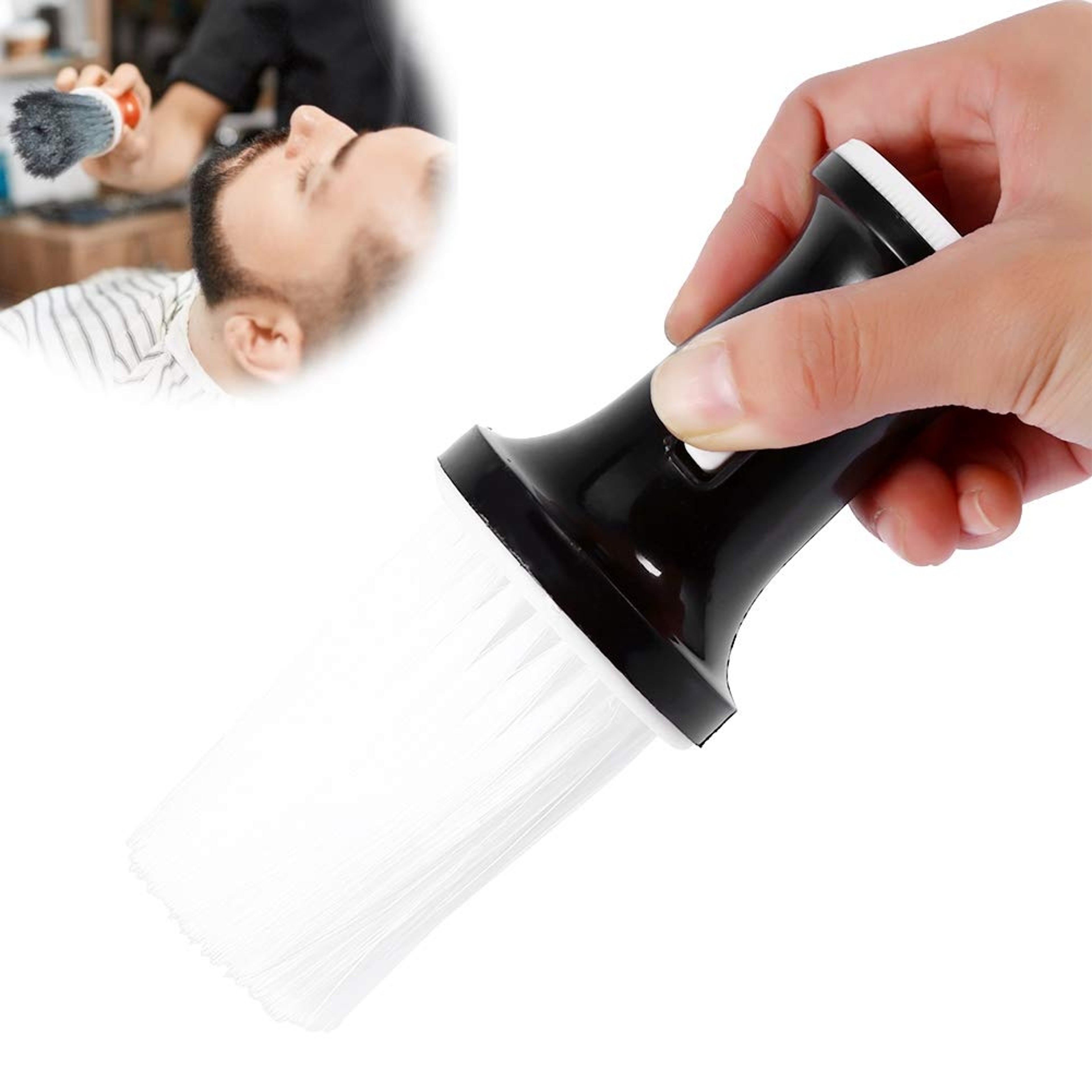 Professional Neck Hair Duster Brush For Barbers Hair Cutting  Shaving Cleanup 0