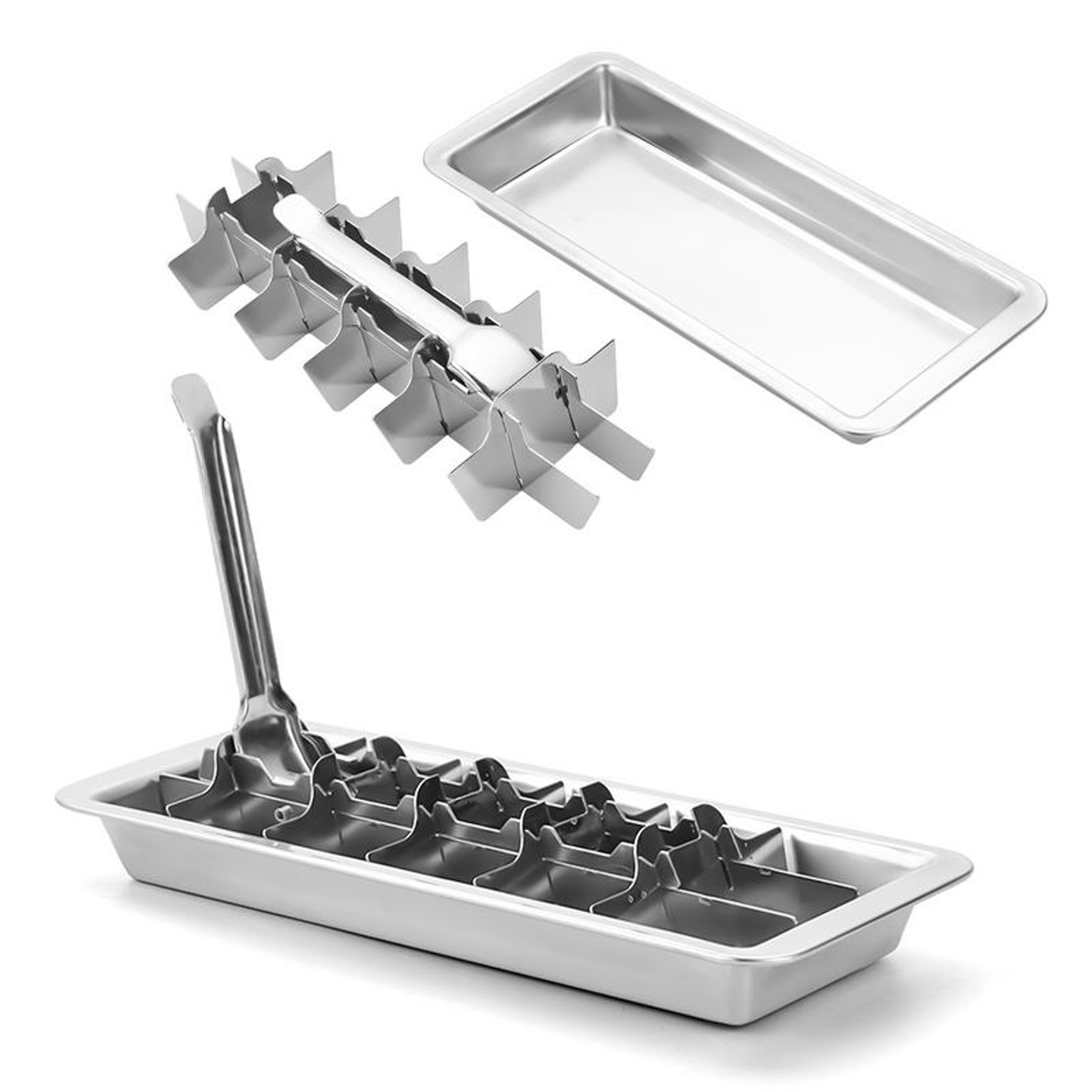 Premium Stainless Steel Ice Cube Tray With Easy Release Lid For Whiskey Cocktails  Cold Drinks 0