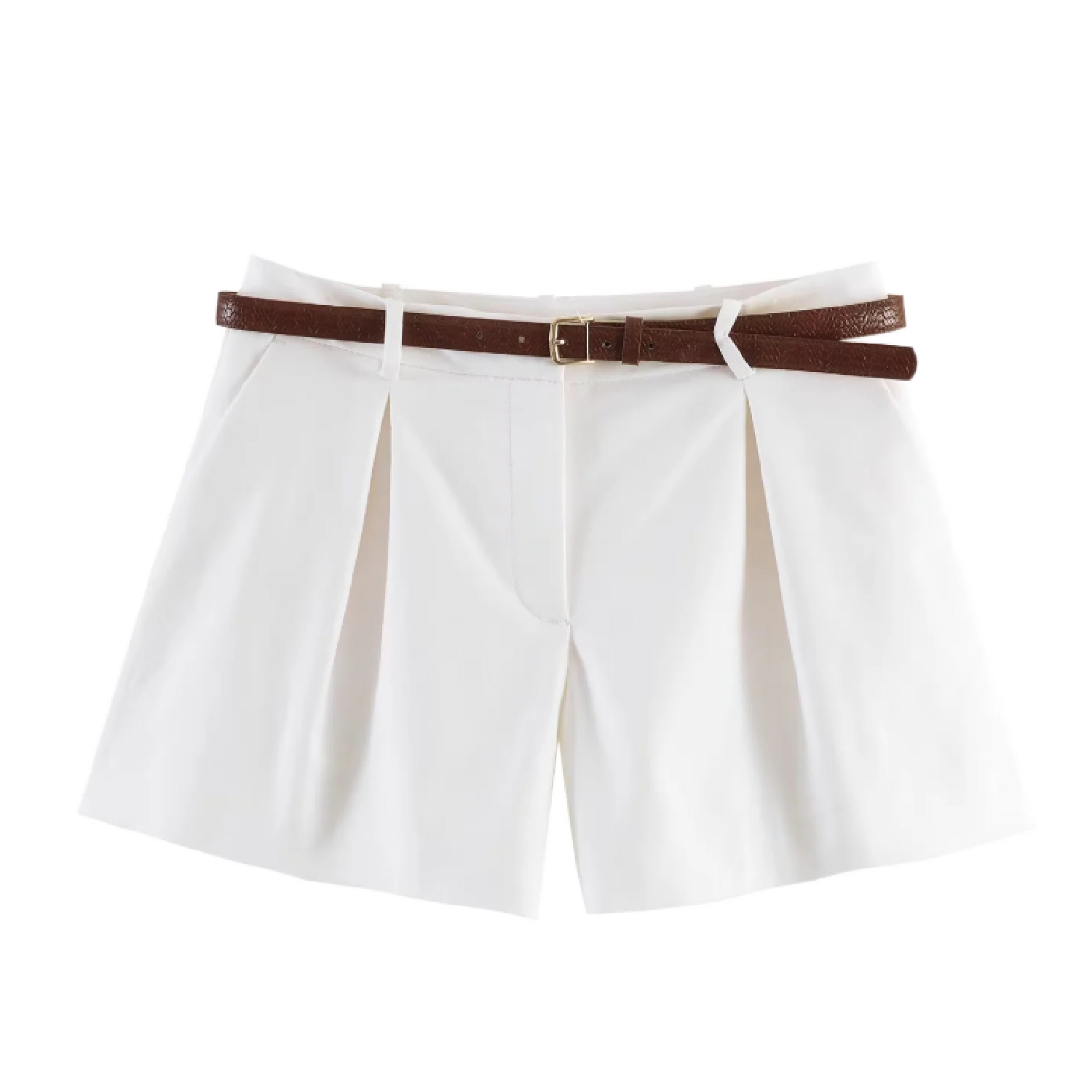 High Waisted Womens Shorts With Belt Elegant Casual Summer Tailored Shorts 4