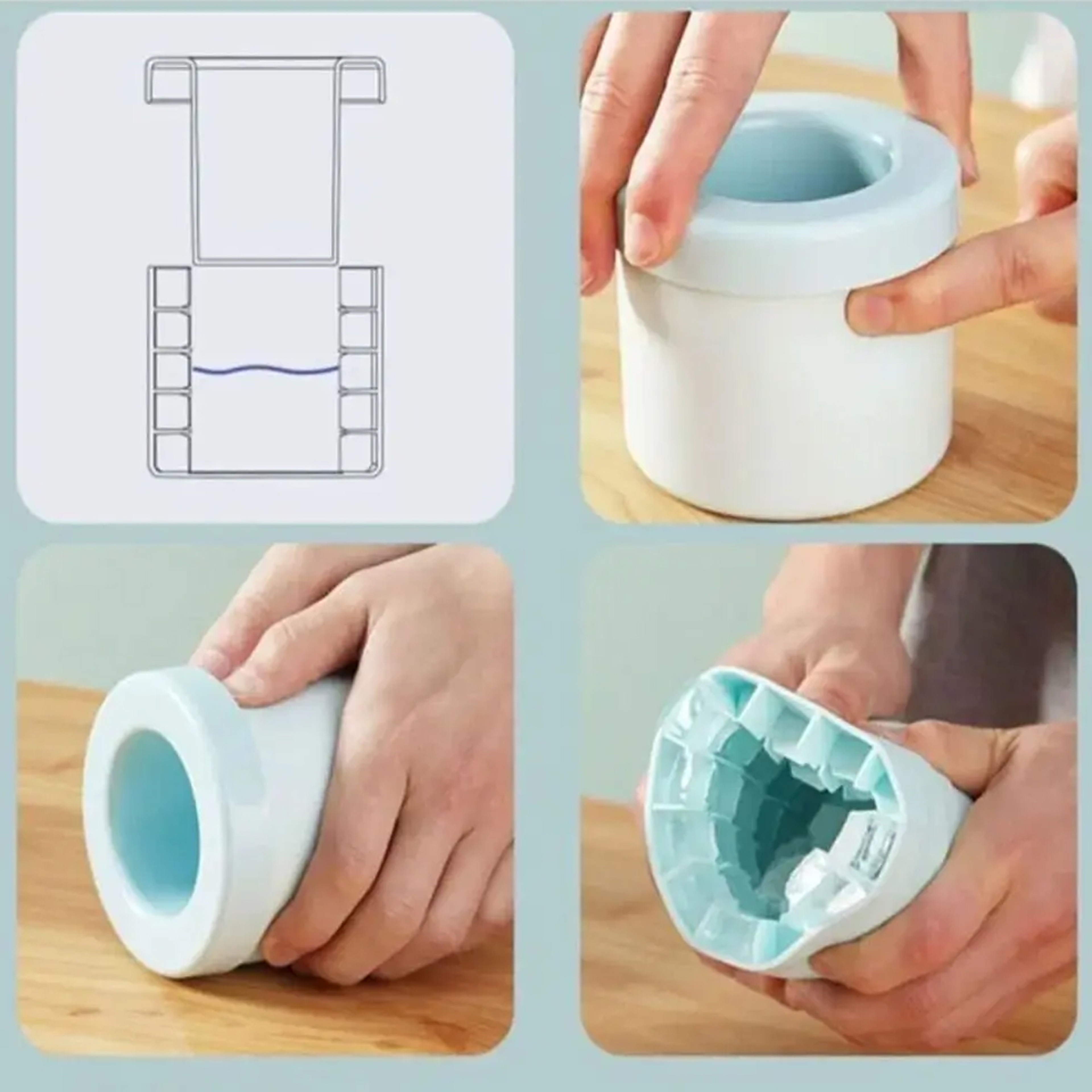 Mini Silicone Ice Cube Tray Food Grade Easy Release Ice Cube Mold – view 5