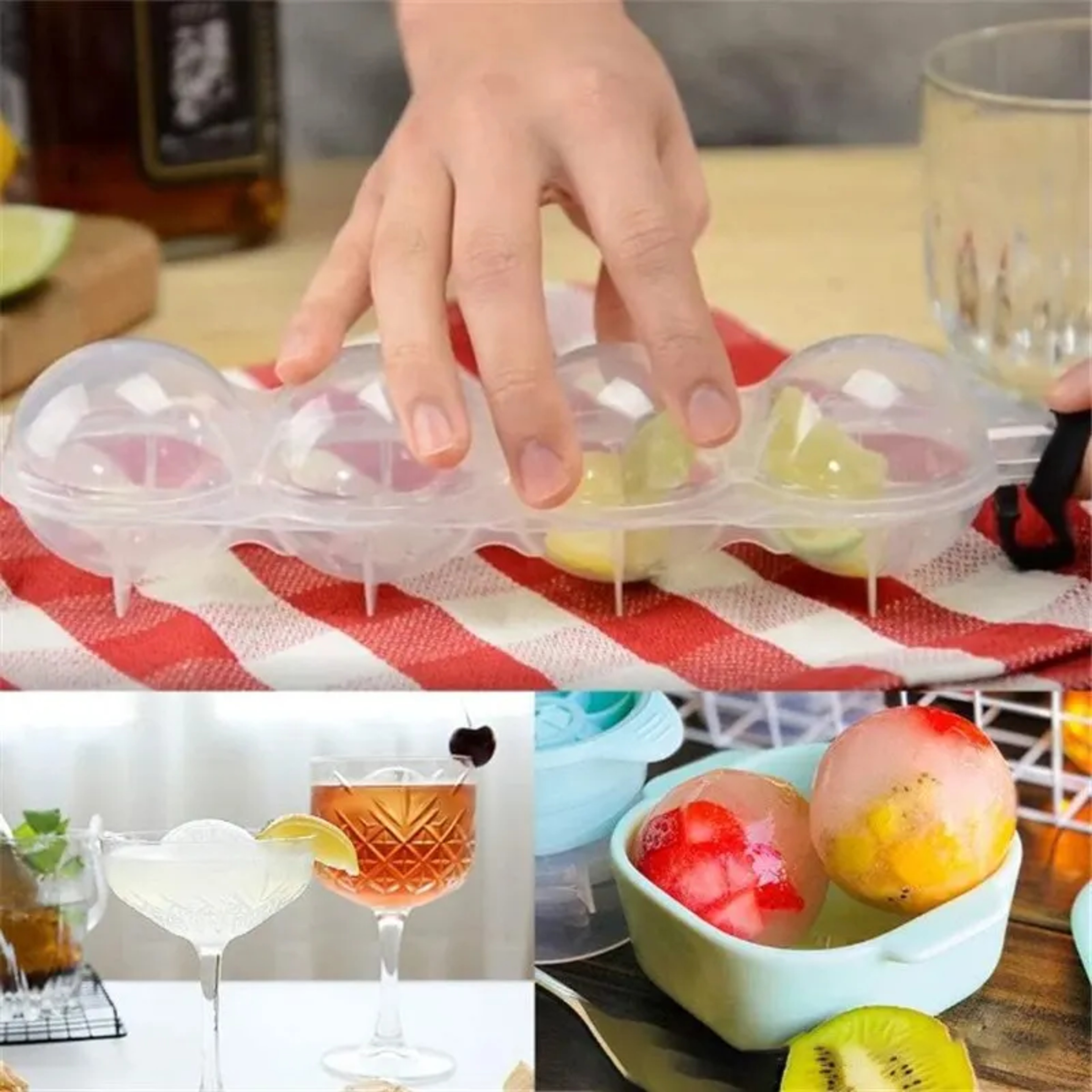 Crystal Clear Cavity Ice Cube Mold For Ice Balls Popsicles  Frozen Treats 4