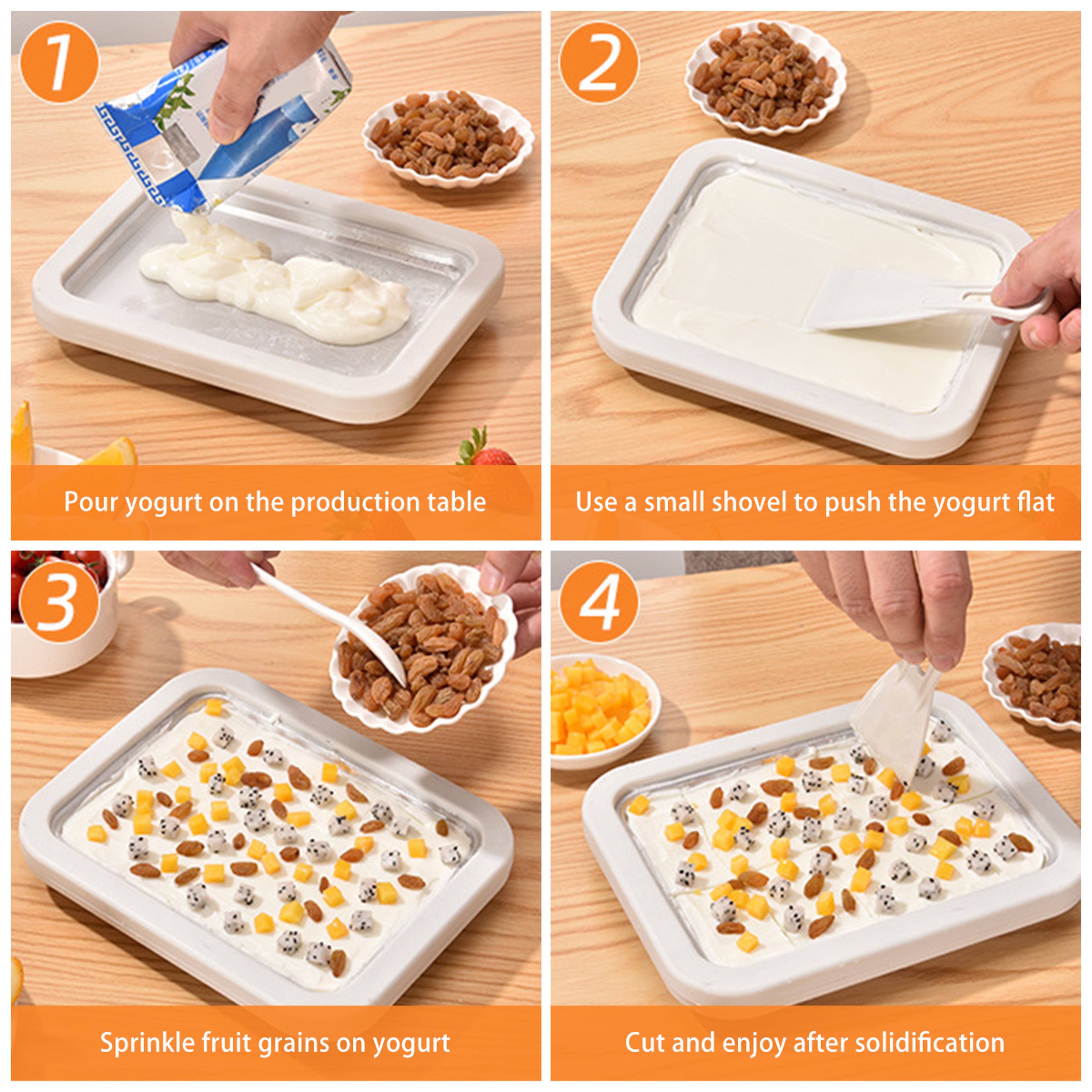 Arctic Roll Pro Instant Rolled Ice Cream Maker With Cold Freeze Plate  Scrapers 4